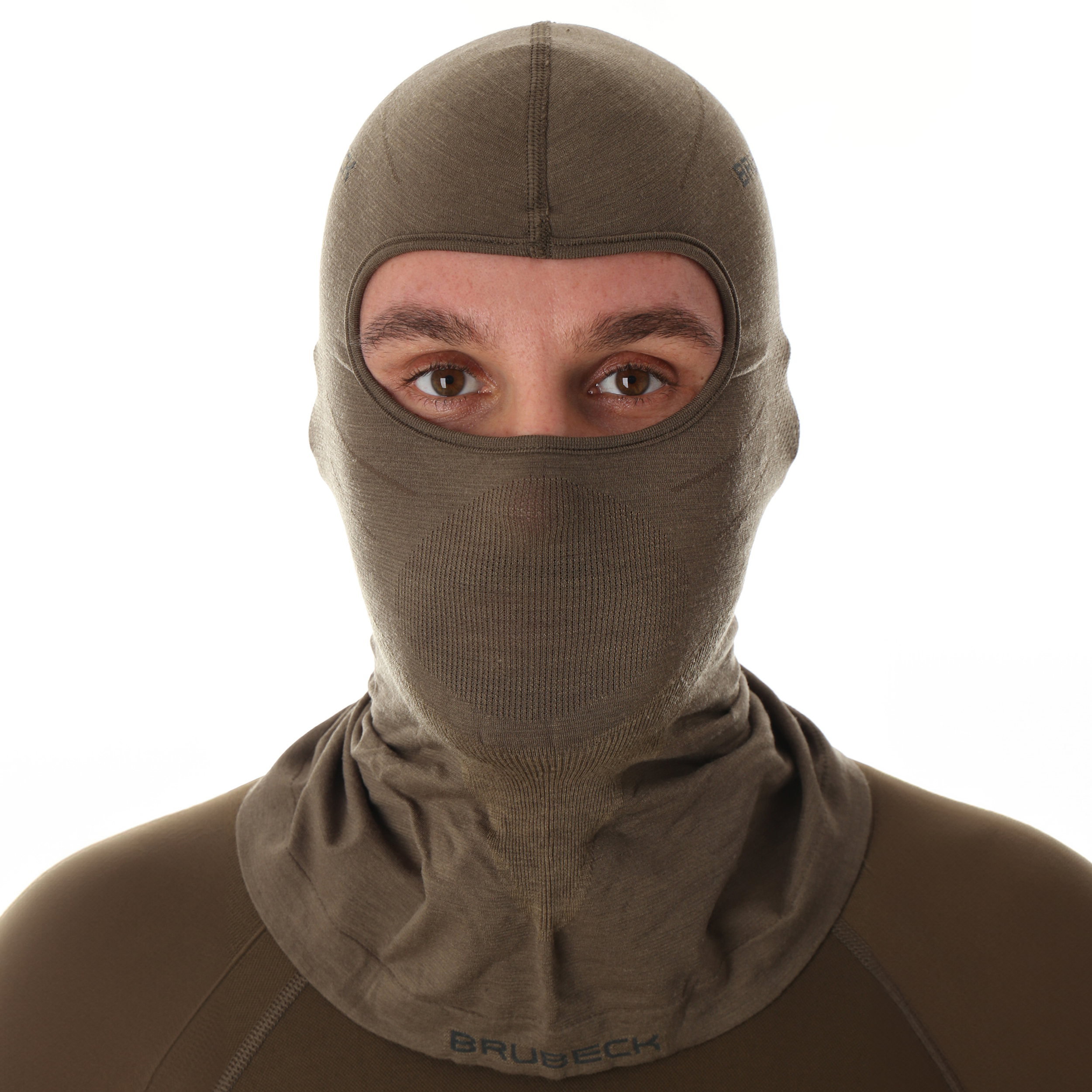 Kominiarka Brubeck Ranger Wool wełniana khaki L/XL - obrazek 2