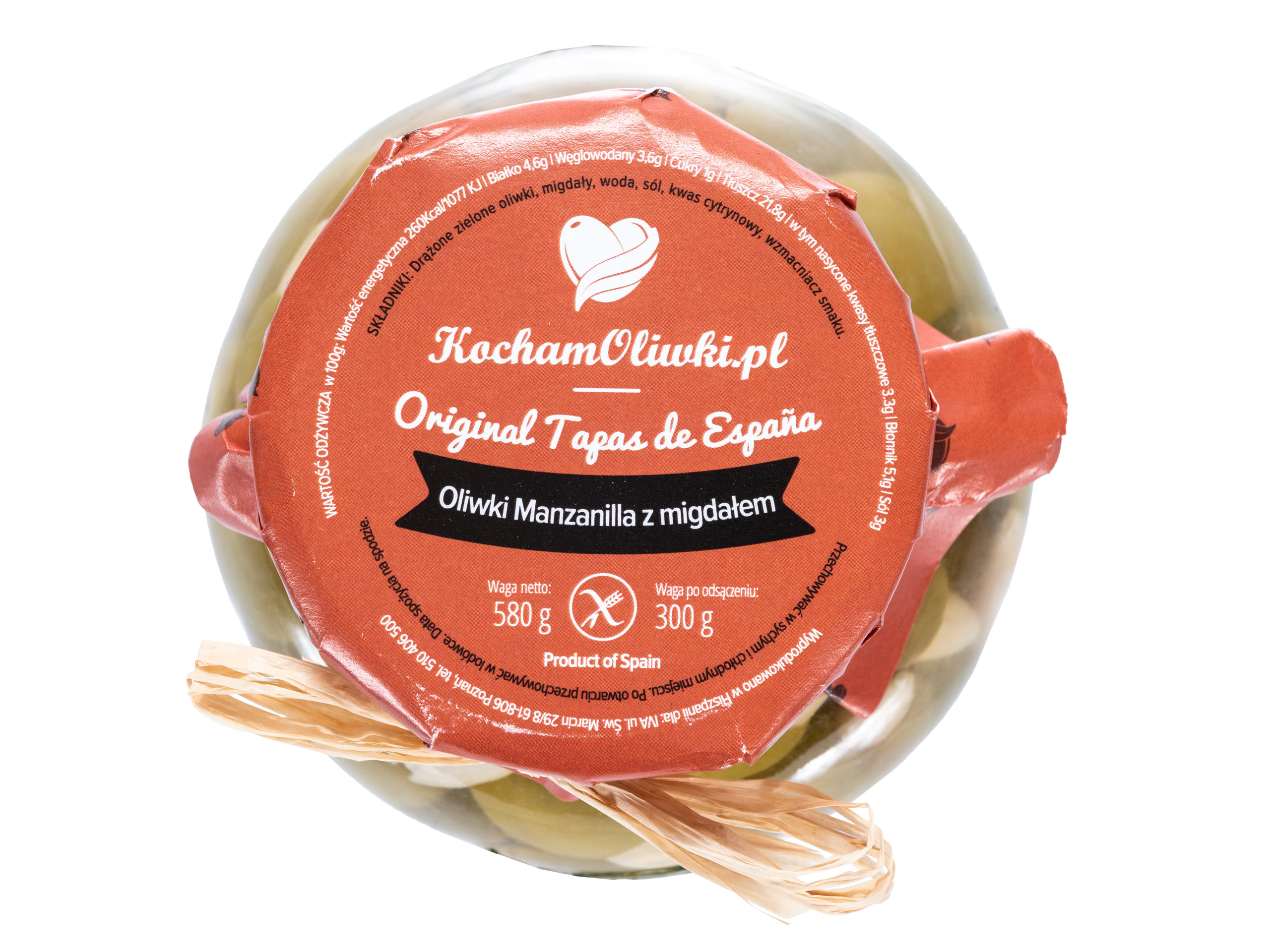 Oliwki Manzanilla nadziewane migdałem 300 g - obrazek 2