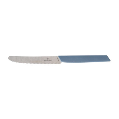 Nóż kuchenny Victorinox Swiss Modern 6.9006.11W41 ząbkowany z zaokrąglonym czubkiem, błękitny