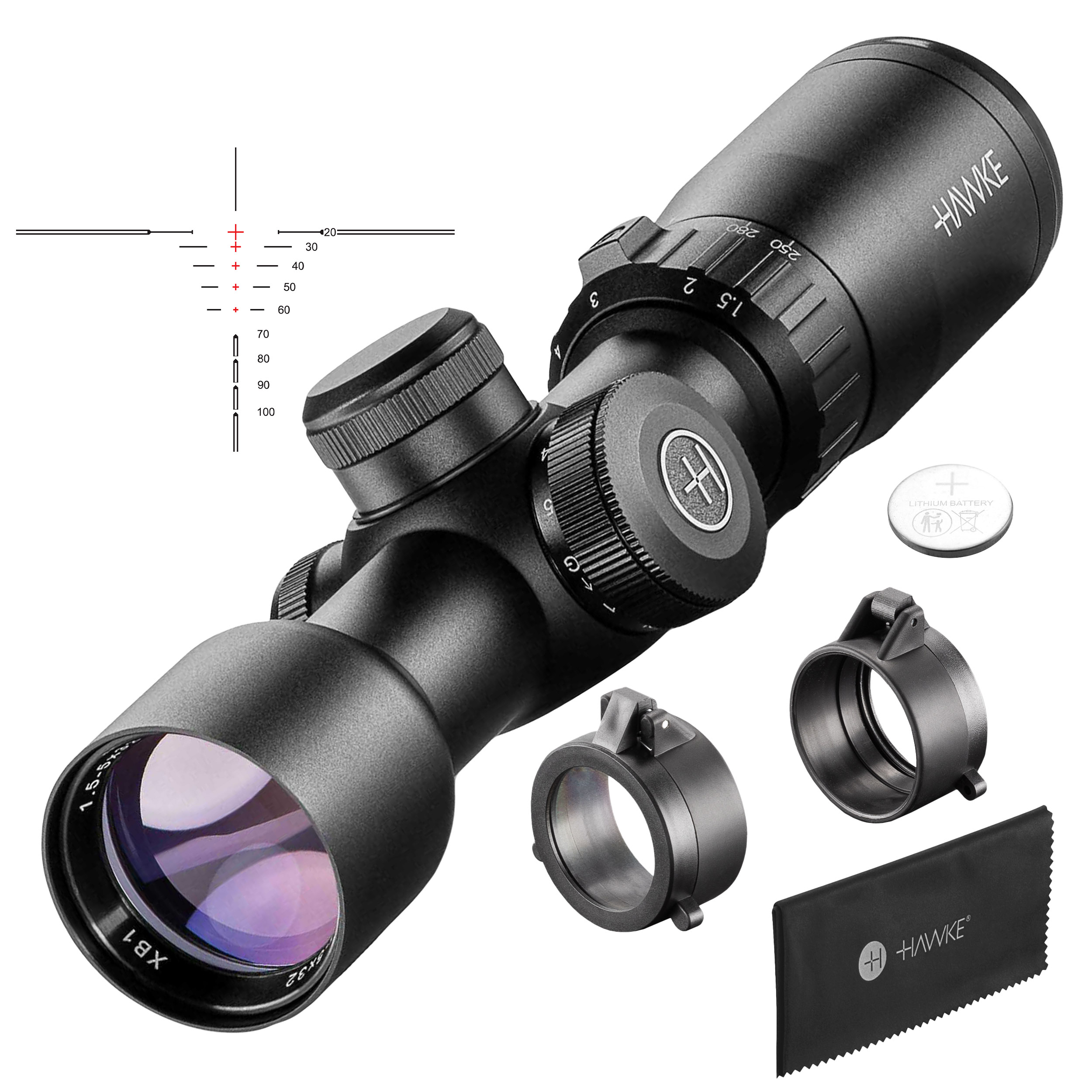 Luneta celownicza do kuszy Hawke XB1 Crossbow 1,5-5x32 IR - obrazek 8