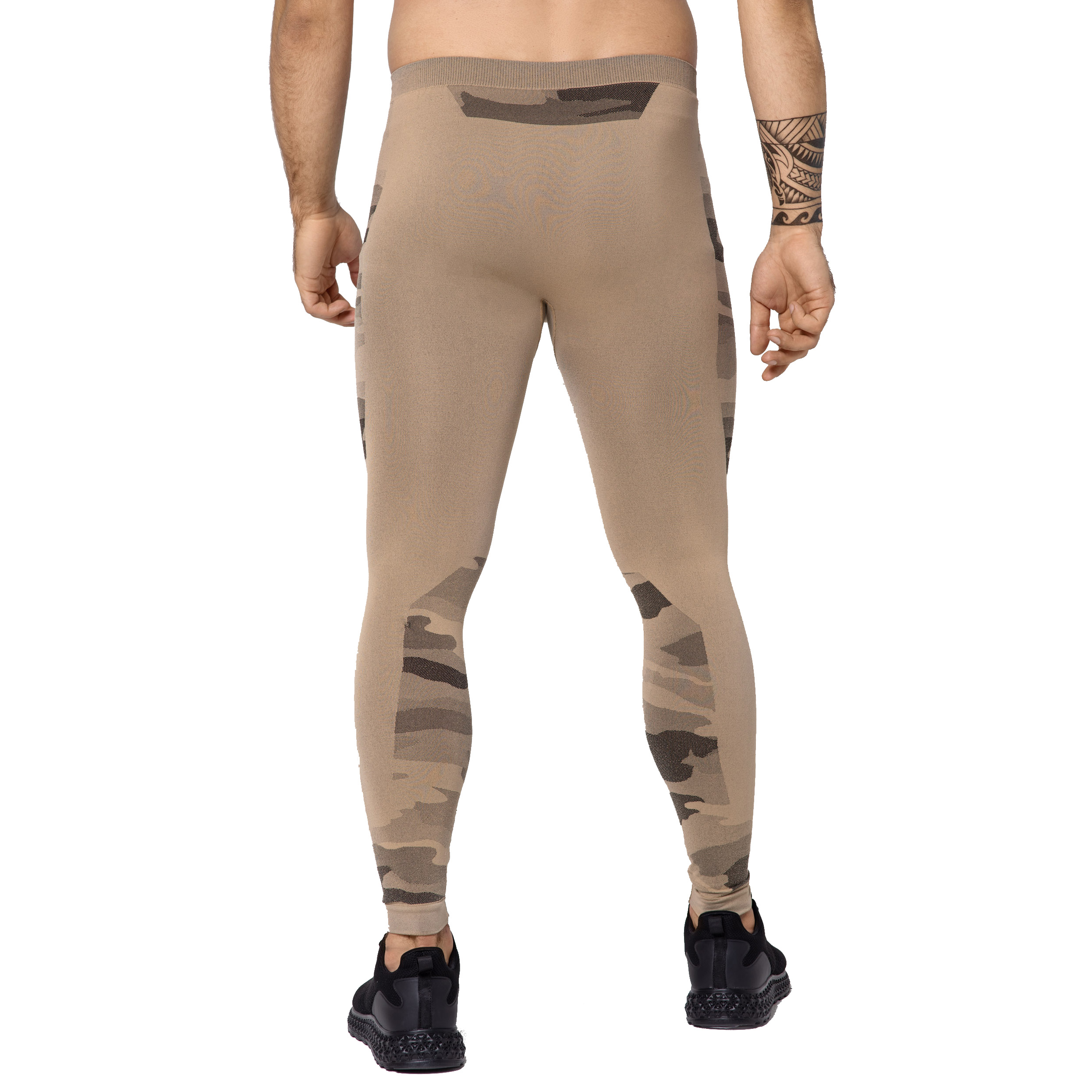 Legginsy męskie Spaio Military piaskowe L - obrazek 2
