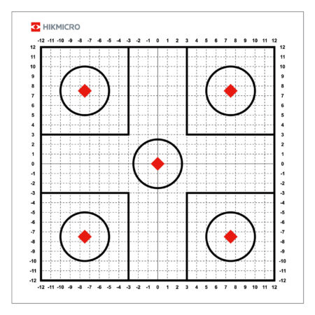 Naklejka termiczna tarcza do przystrzeliwania termowizji HIKMICRO 30x30 cm 10 szt.