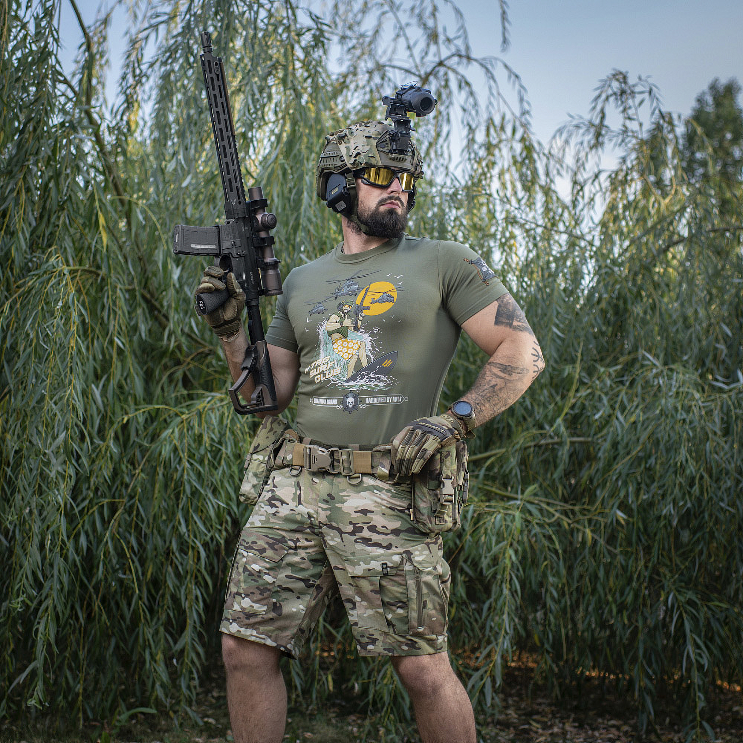 Koszulka męska M-Tac Surf Club oliwkowa XL - obrazek 4