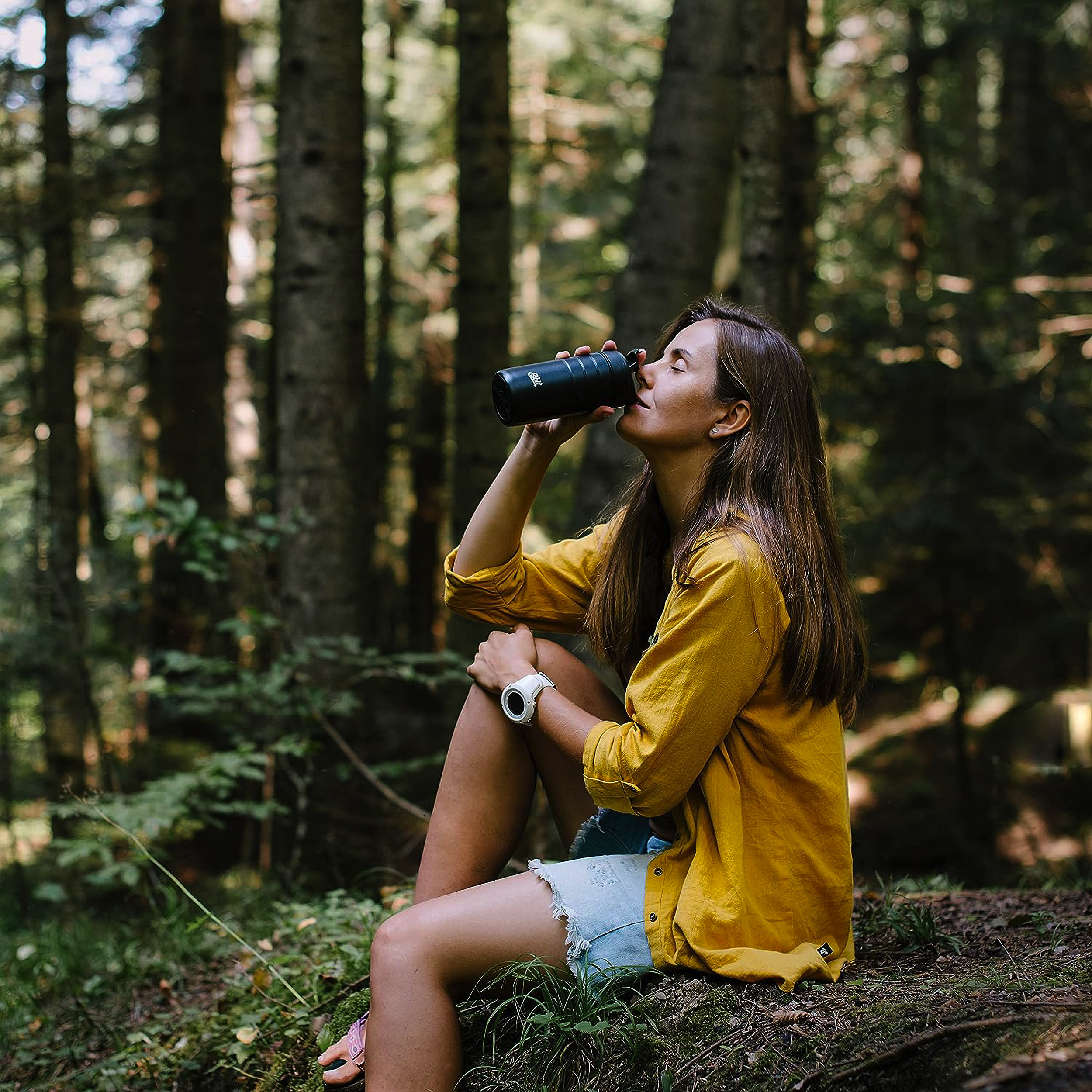 Kubek Esbit Majoris Thermo Mug Flip Top 450 ml czarny - obrazek 6