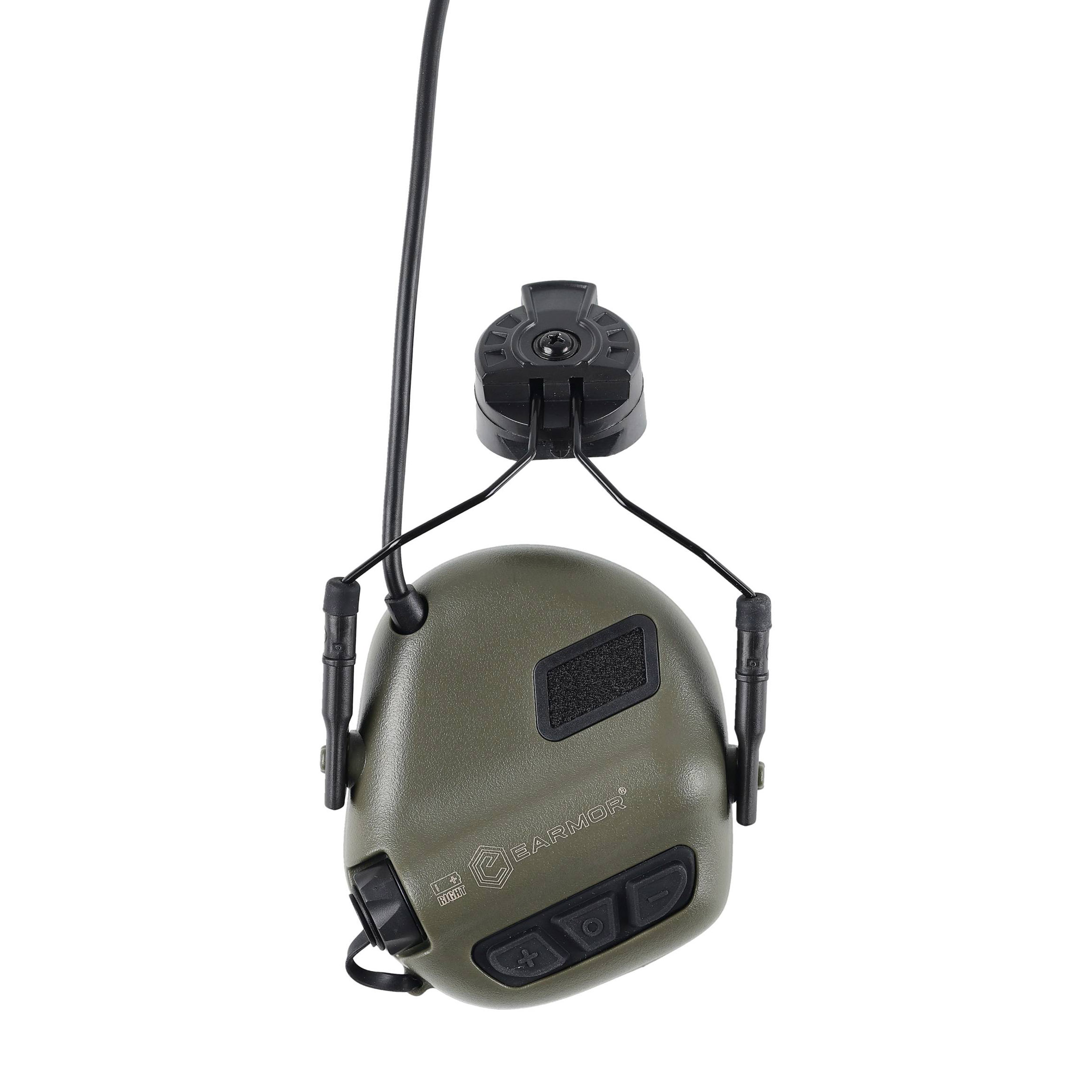 Aktywne ochronniki słuchu do hełmów Earmor M31H-FG/ARC Plus Fast zielone - obrazek 3