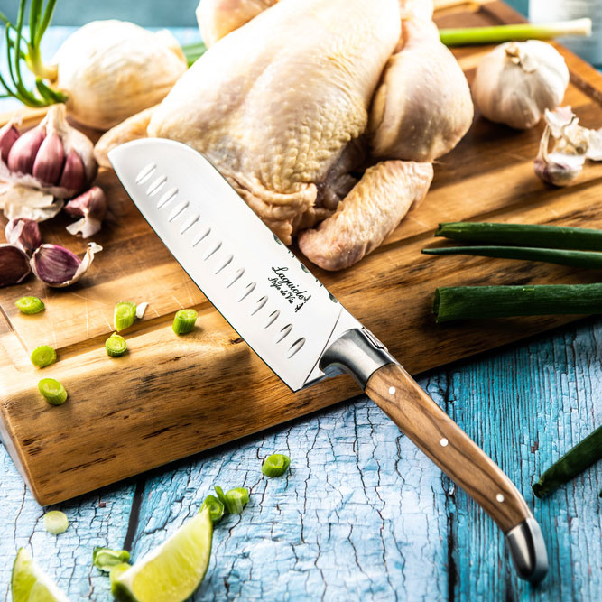 Nóż Laguiole Santoku Olive - obrazek 3