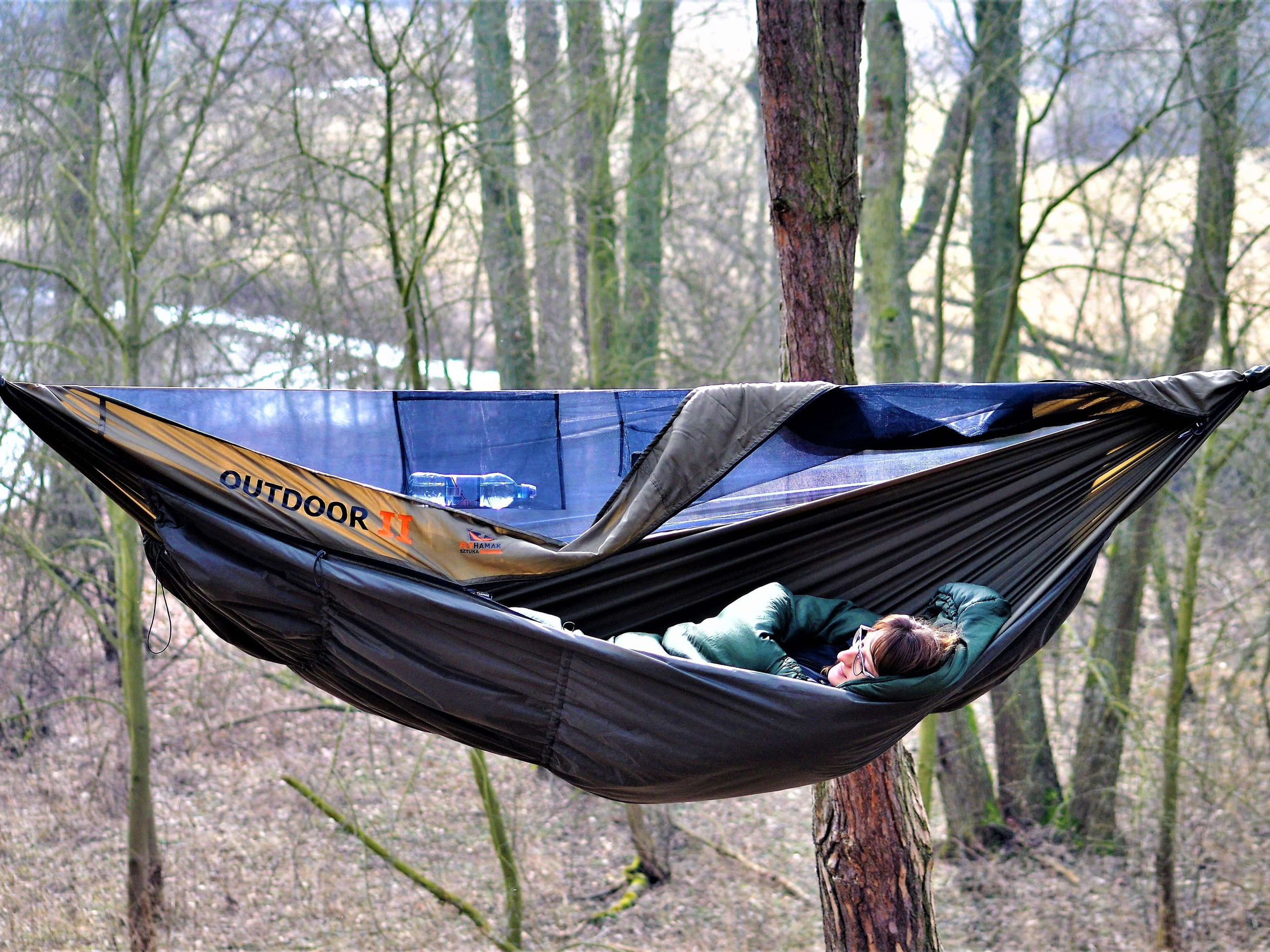 Hamak Flyhamak OutDoor II ciemnooliwkowy - obrazek 7