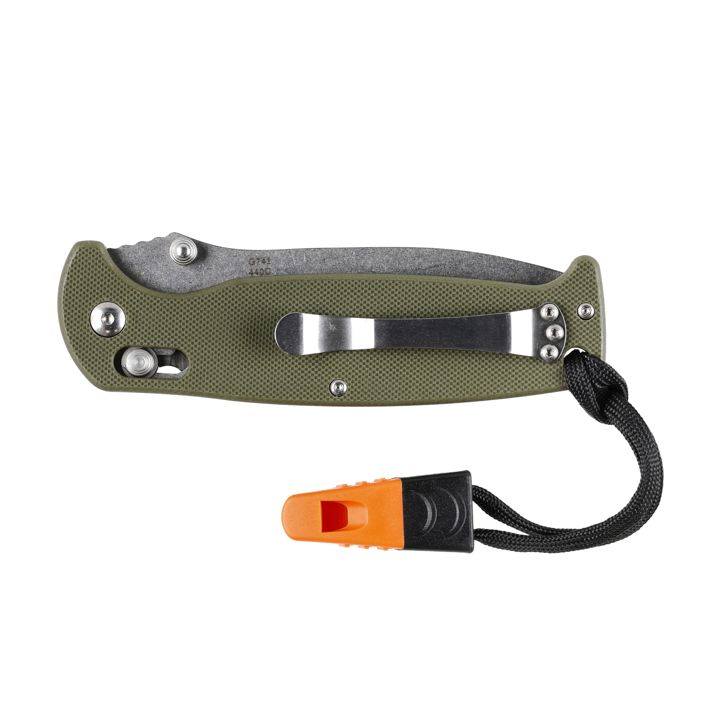 Nóż składany Ganzo G7412-GR-WS z gwizdkiem - obrazek 5