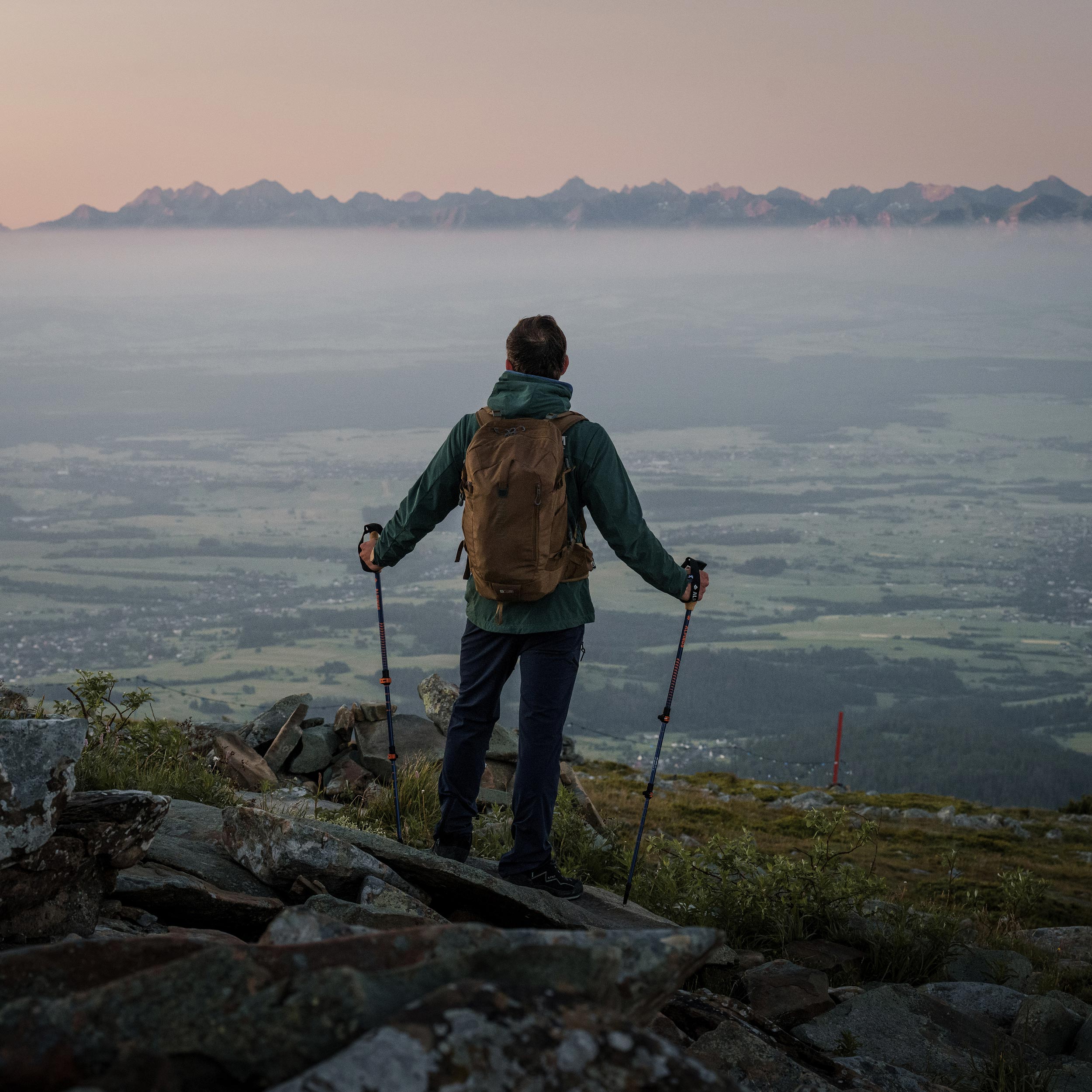 Kijki trekkingowe Alpinus Monte Rosa, granatowo-złote - obrazek 9