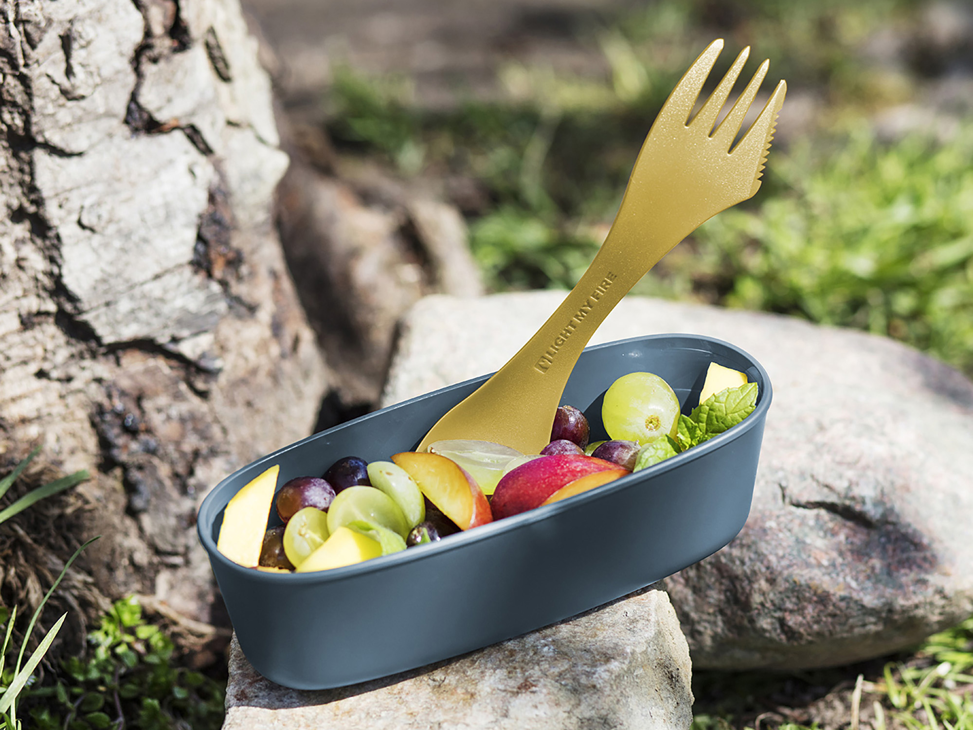 Łyżkowidelec Light My Fire Spork Original Bio niebiesko-żółty - obrazek 3