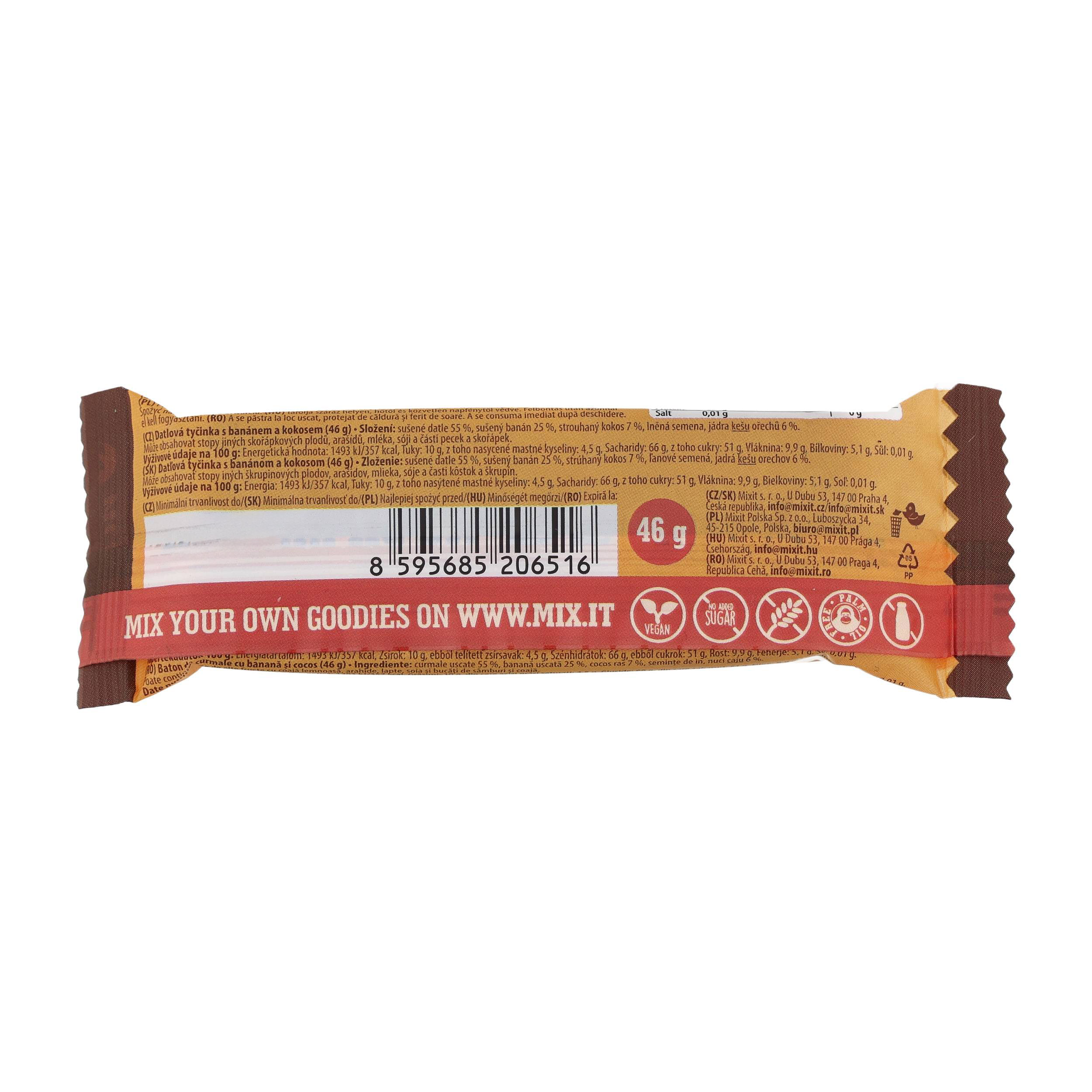 Mixitka Mixit banan z kokosem 46 g - obrazek 2