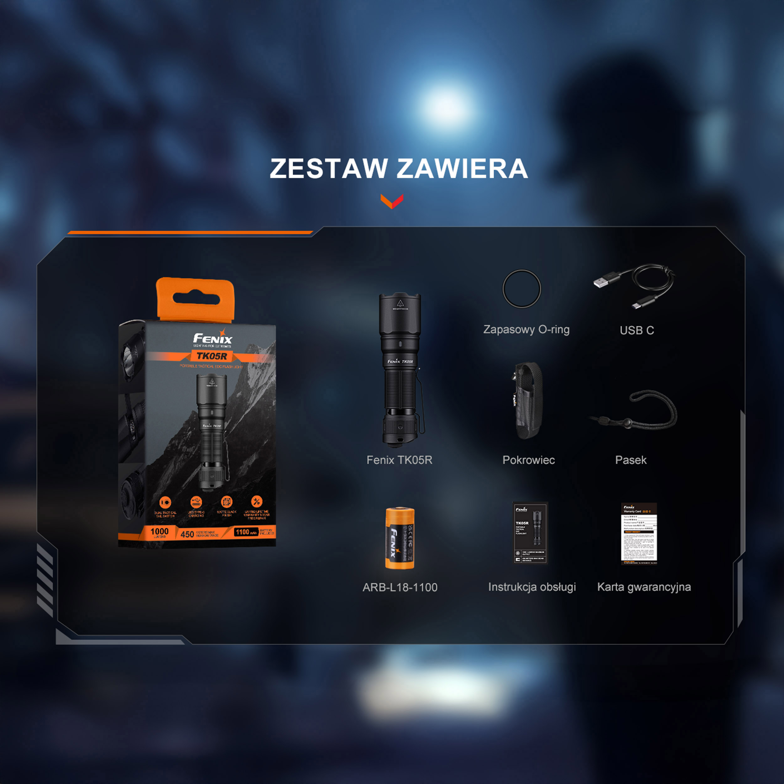 Latarka taktyczna LED TK05R - obrazek 10