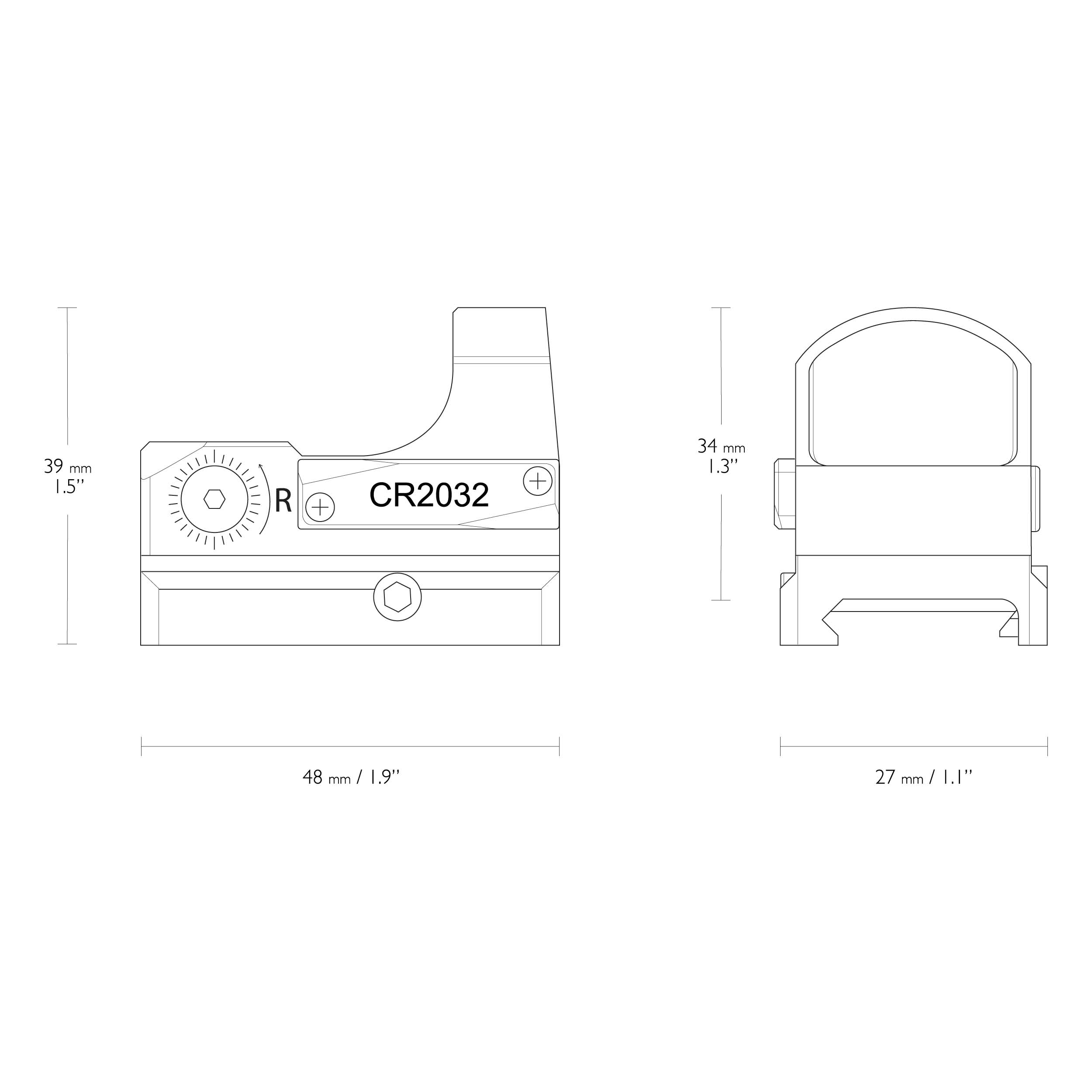 Kolimator otwarty Hawke Micro Reflex 3 MOA Wide View - obrazek 4