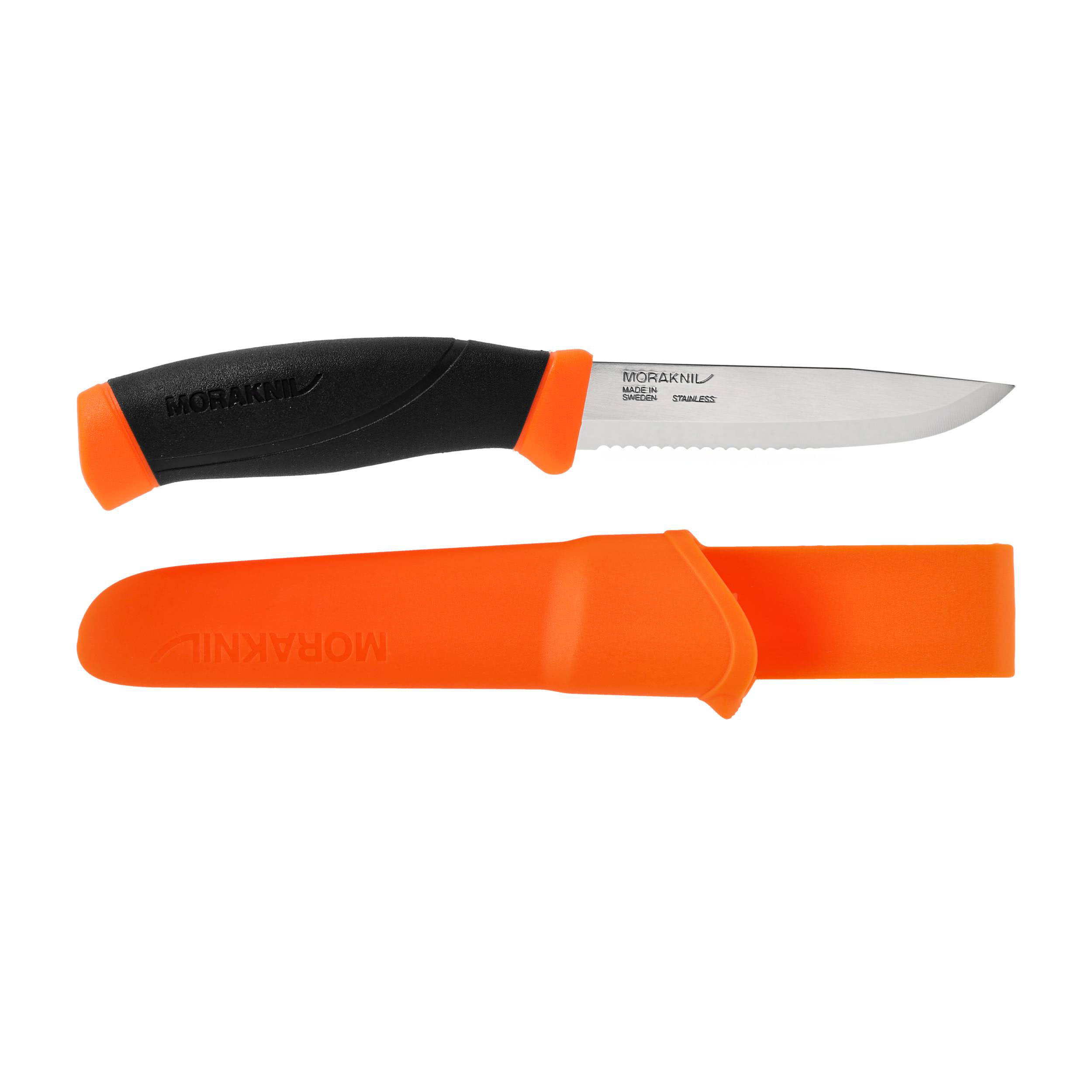 Nóż Morakniv Companion F Serrated pomarańczowy ząbkowany stal nierdzewna - obrazek 4
