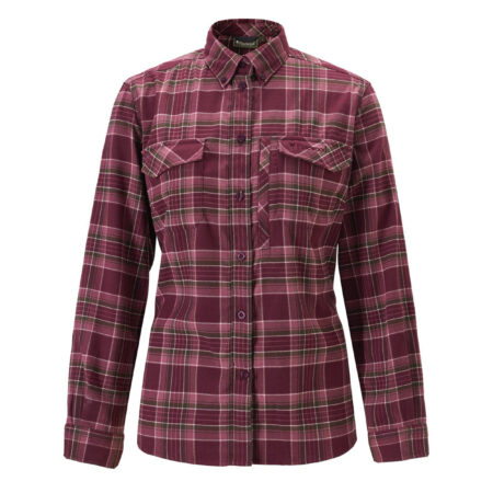 Koszula damska flanelowa Pinewood Abisko, śliwkowa S
