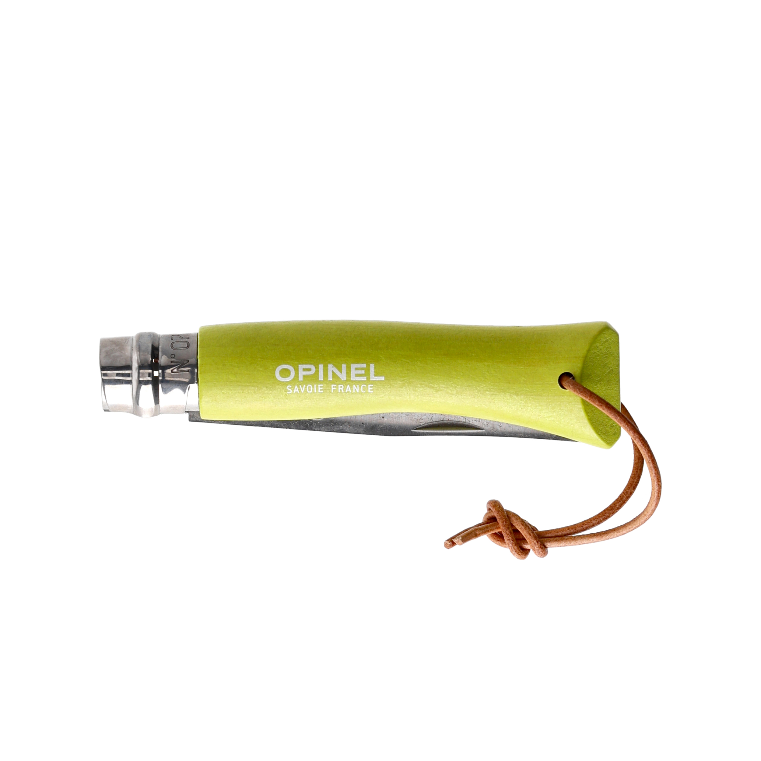 Nóż składany Opinel Colorama 07 inox grab limonkowy - obrazek 5