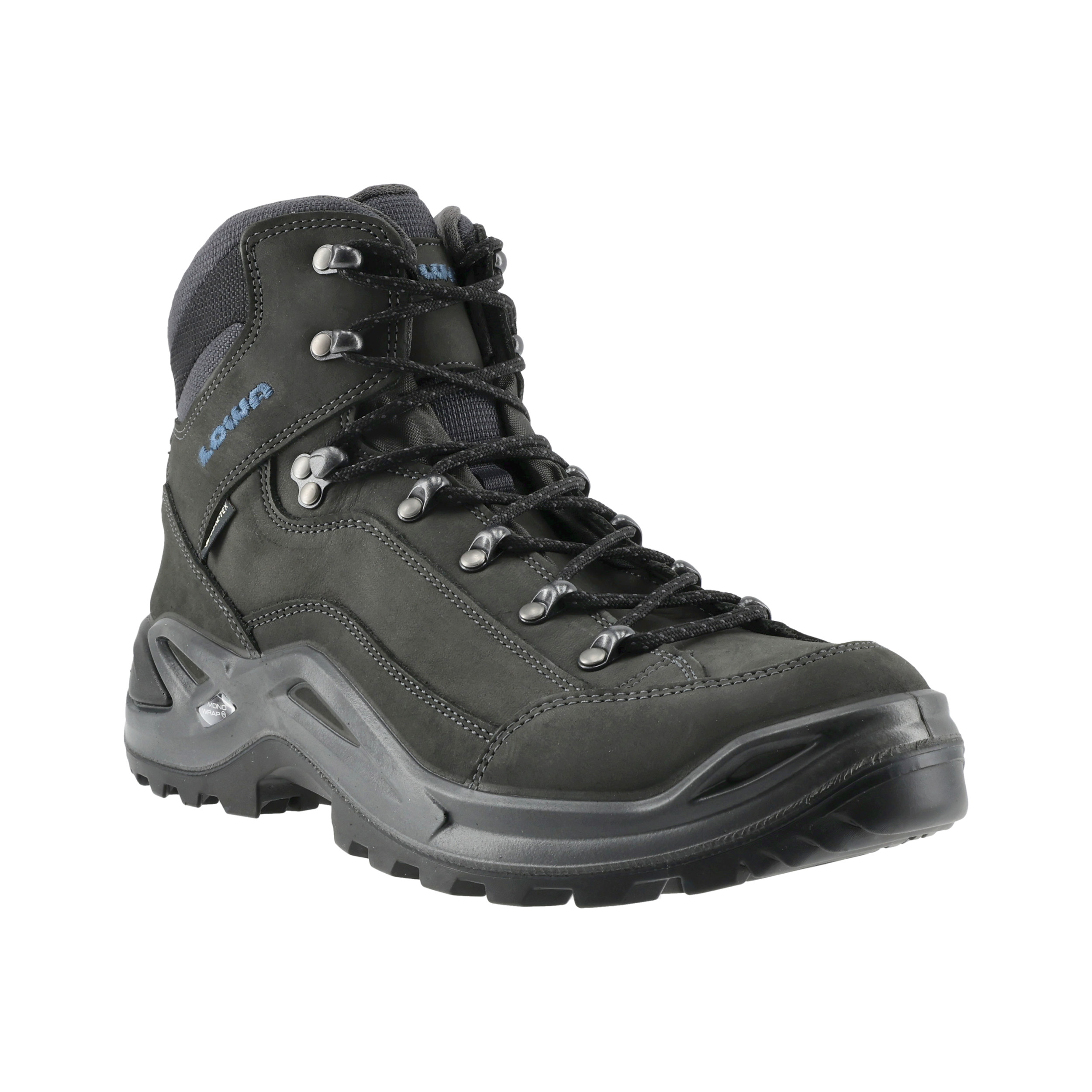 Buty męskie LOWA Renegade GTX mid, antracyt/niebieski 44 - obrazek 2