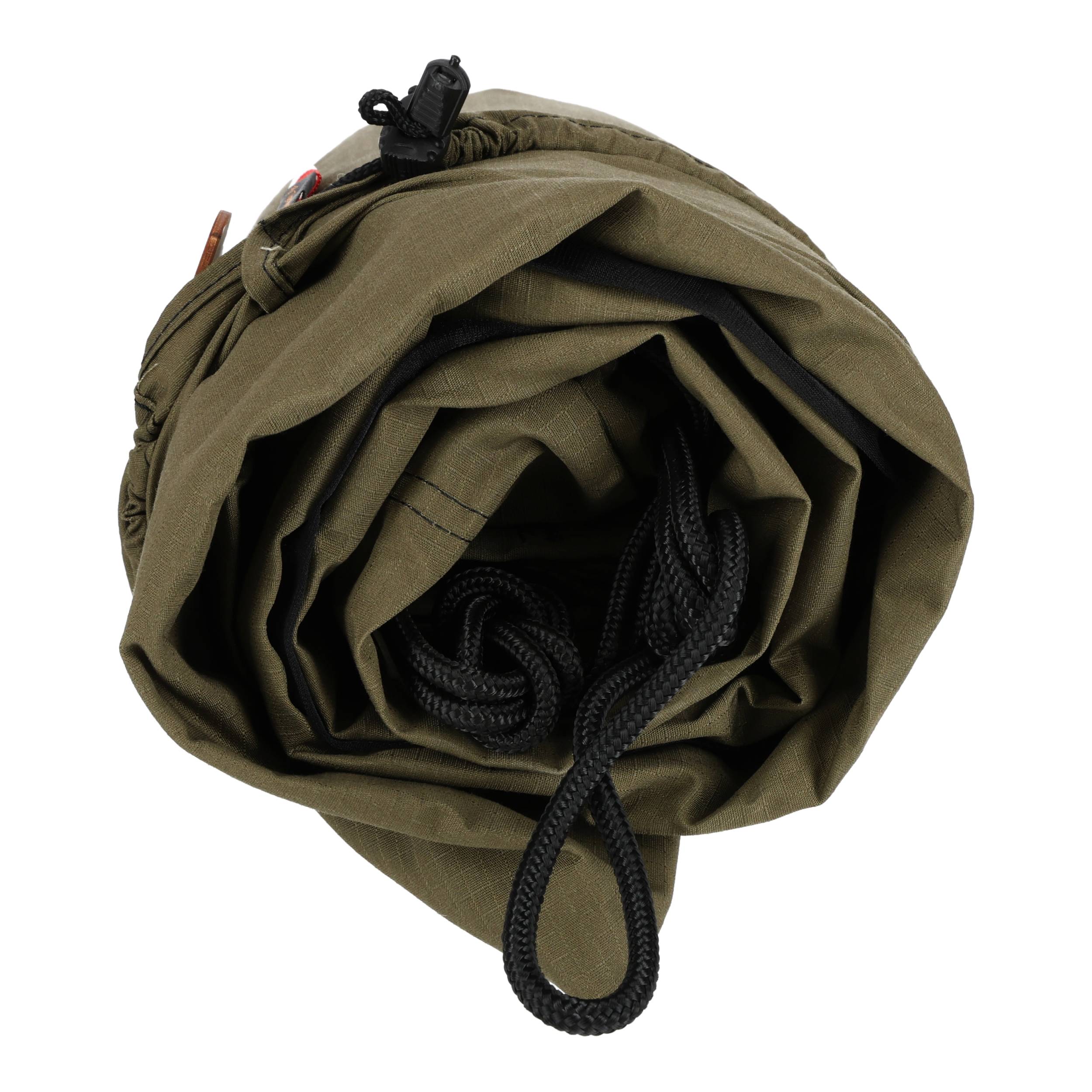 Hamak TigerWood kempingowy Bizon Long 3,5m z moskitierą oliwkowy - obrazek 3