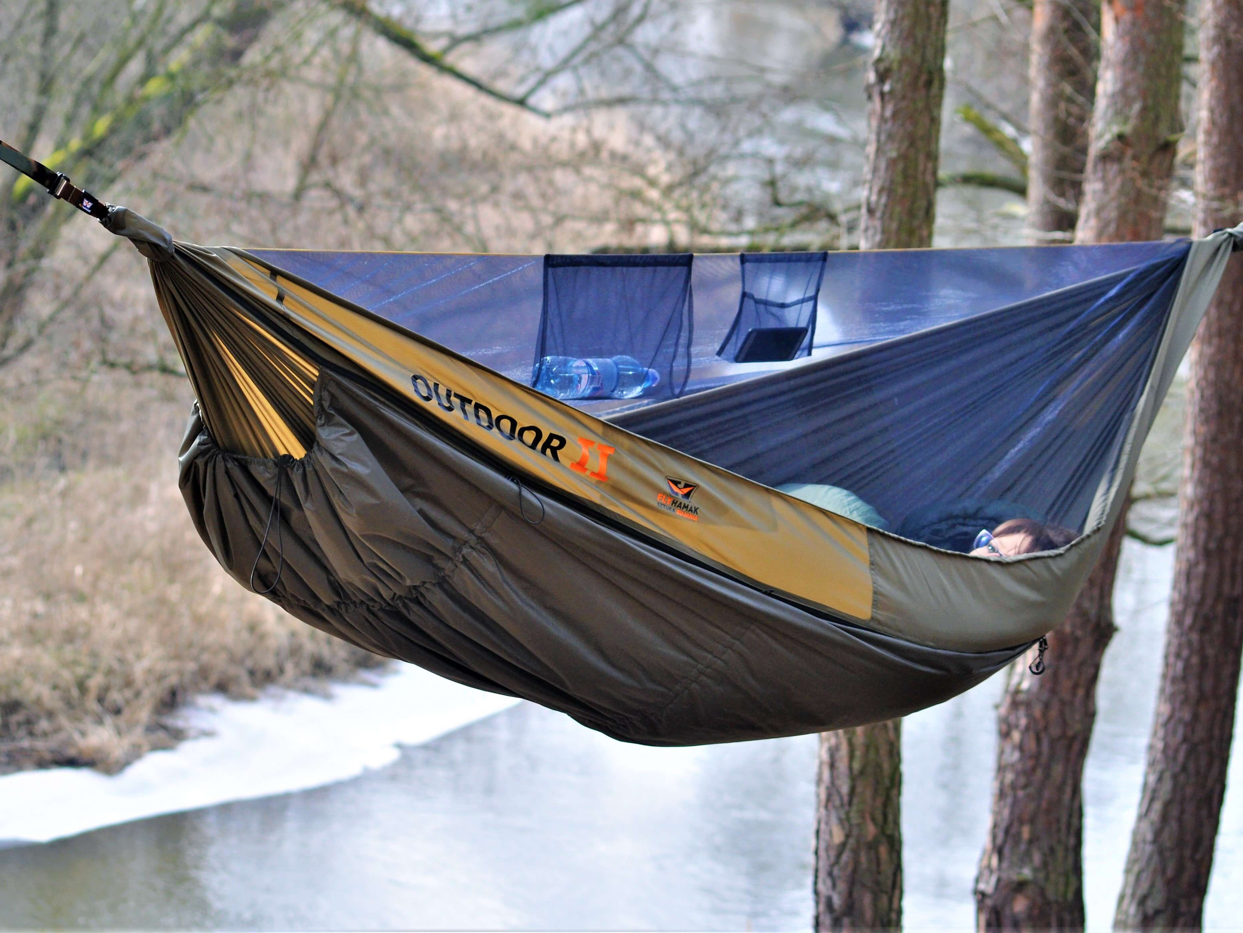 Hamak Flyhamak OutDoor II ciemnooliwkowy - obrazek 2