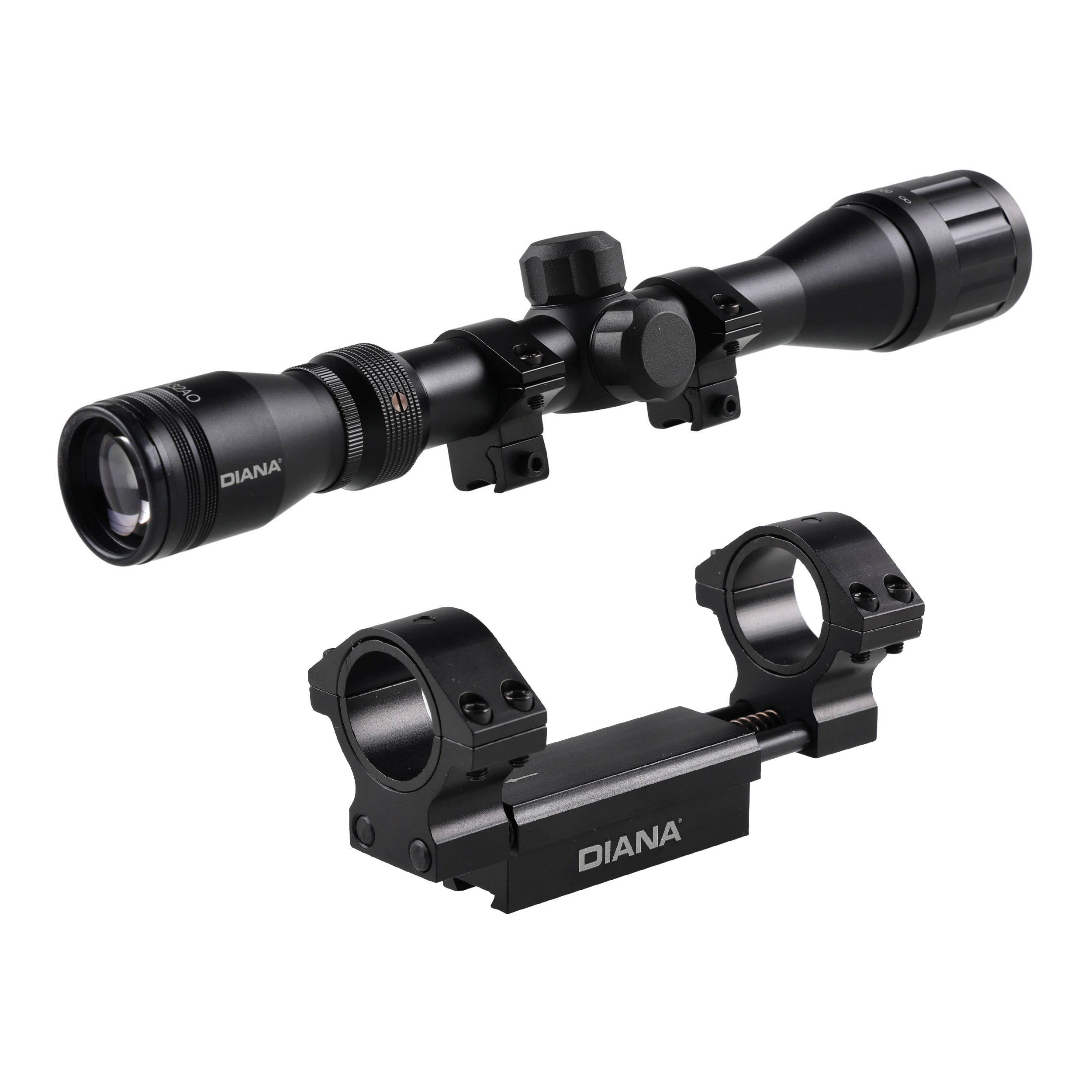 Luneta celownicza Diana 3-9x32 1" AO Duplex z/m 11 mm + montaż kompensacyjny Diana ZR 1"-30 mm/11 mm - obrazek 5