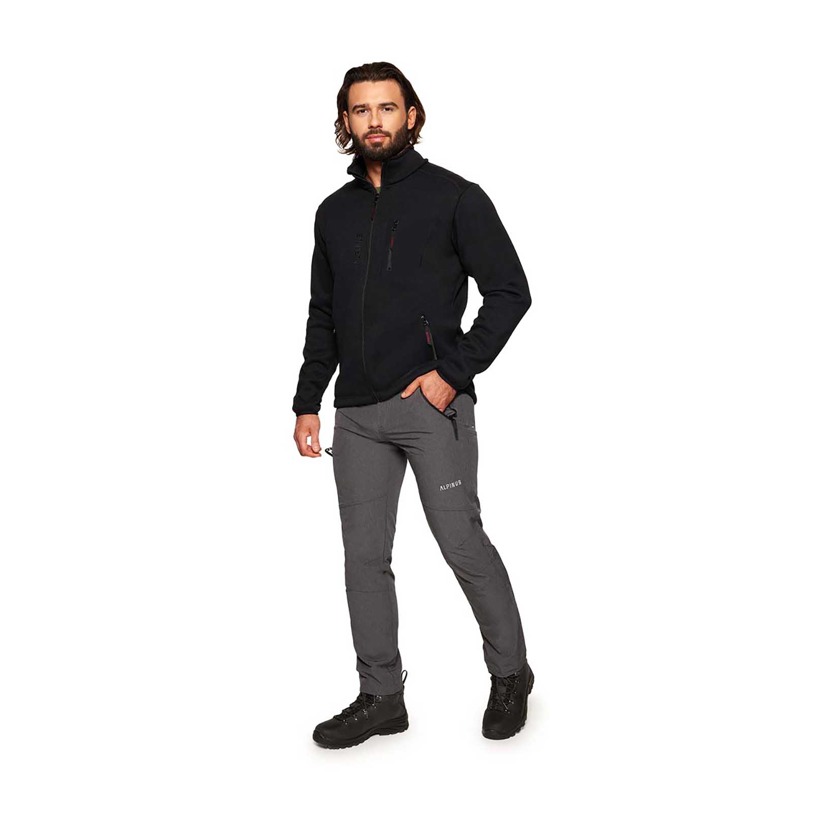 Bluza męska Alpinus polarowa Svene czarna 3XL - obrazek 3