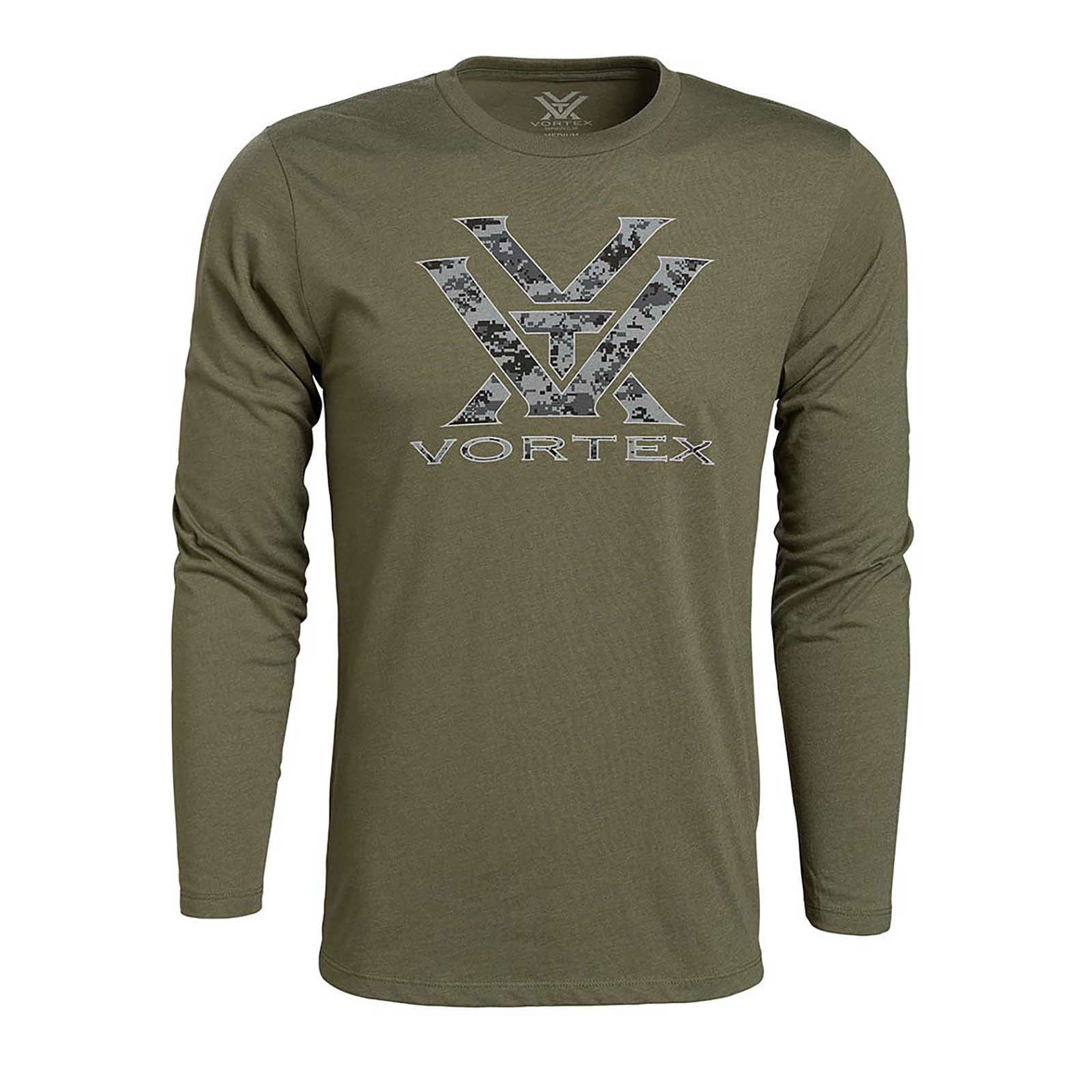 Koszulka męska Vortex Digi Camo Core Logo LS oliwkowa M