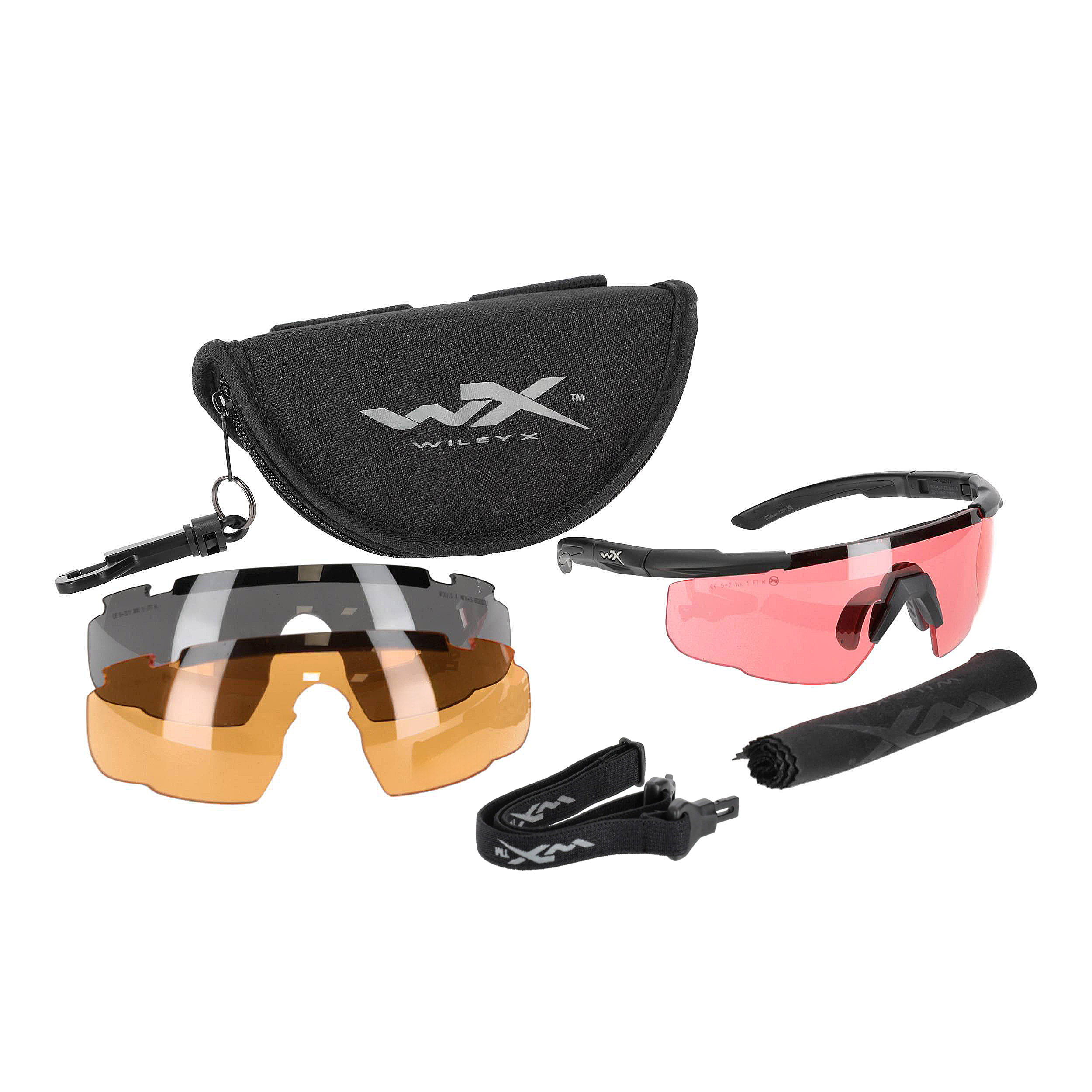 Okulary taktyczne Wiley X Saber Advanced 309 grey / rust / vermilion, czarne oprawki - obrazek 4