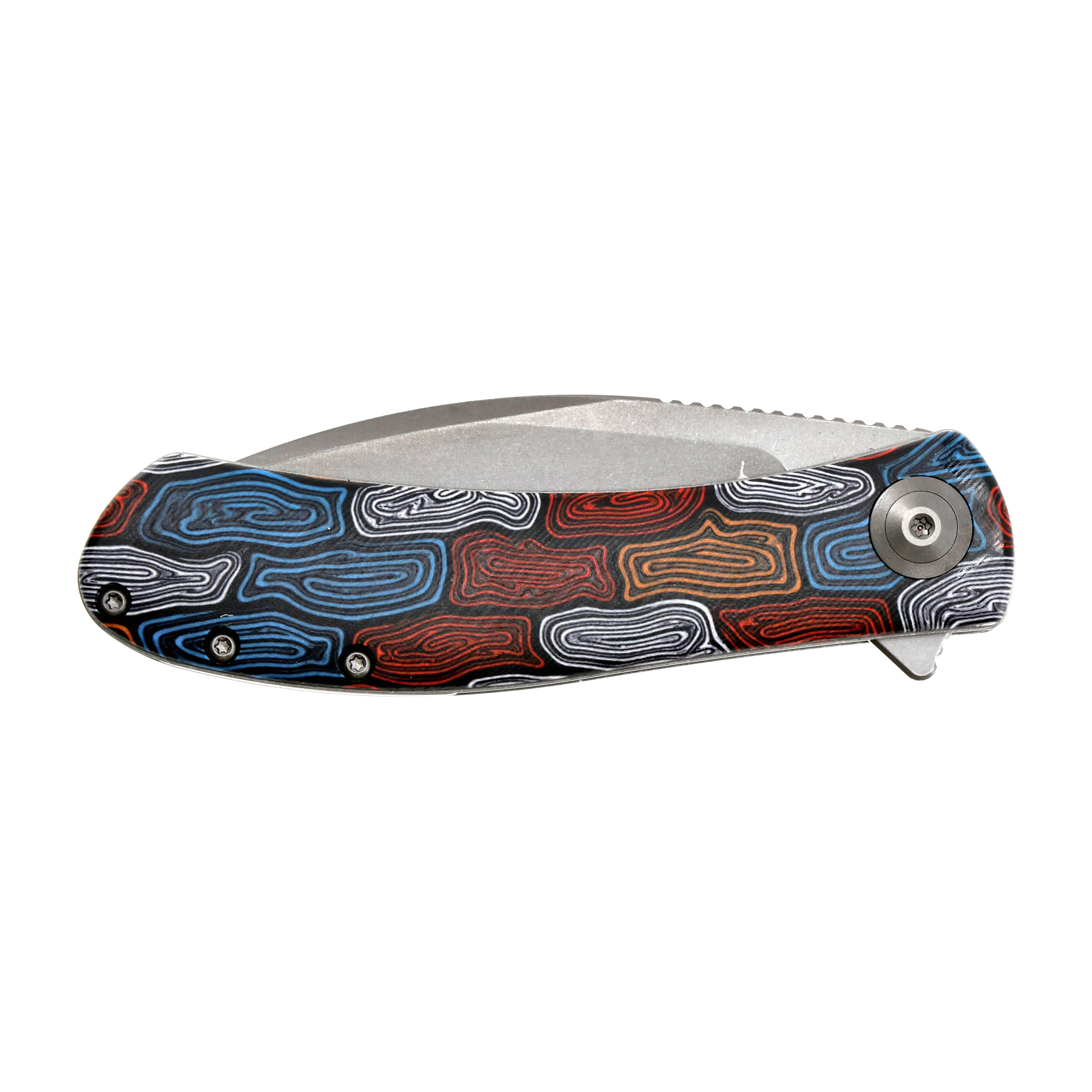 Nóż składany Trollsky Knives Mandu Damascus - obrazek 4