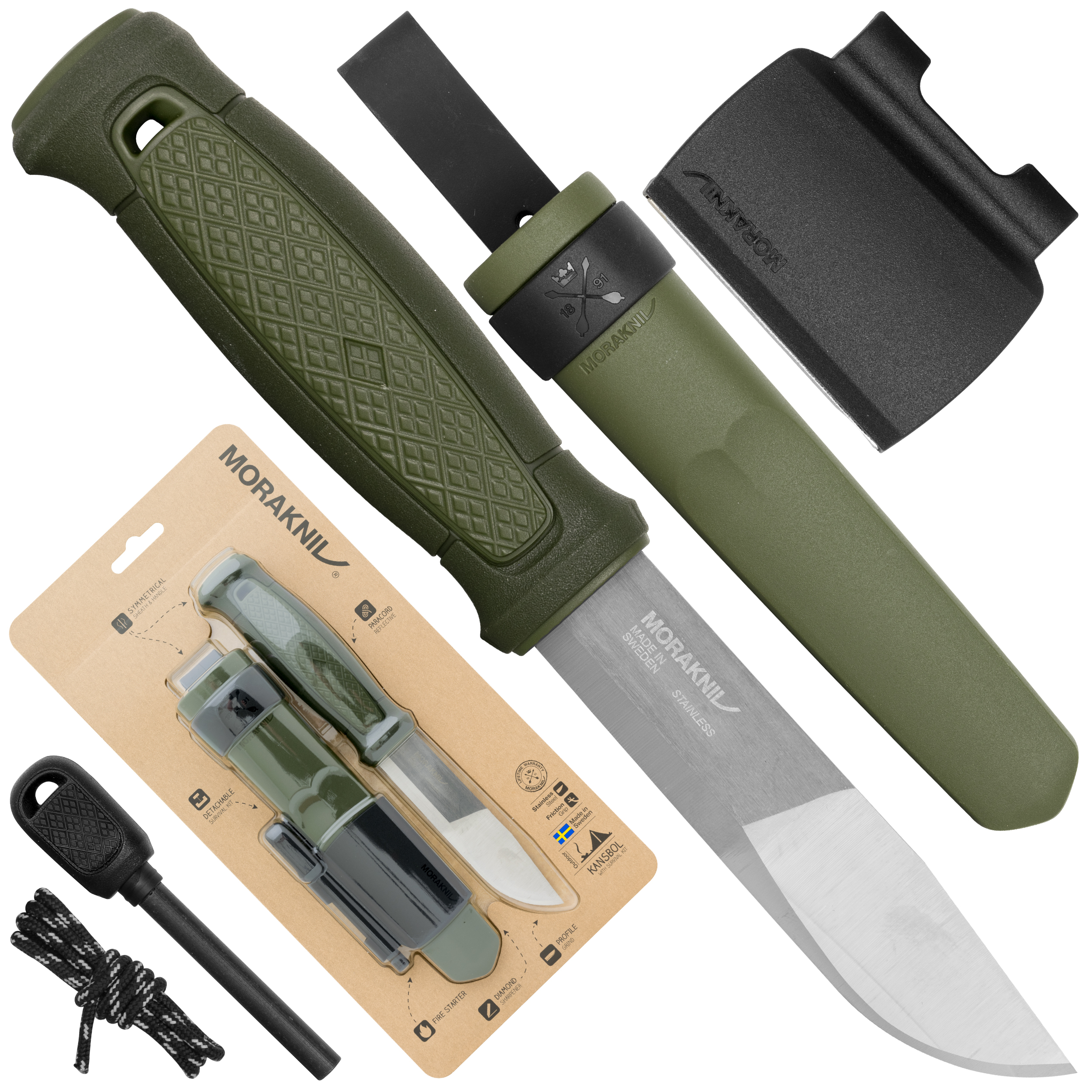 Nóż Morakniv Kansbol z zestawem przetrwania zielony stal nierdzewna - obrazek 8