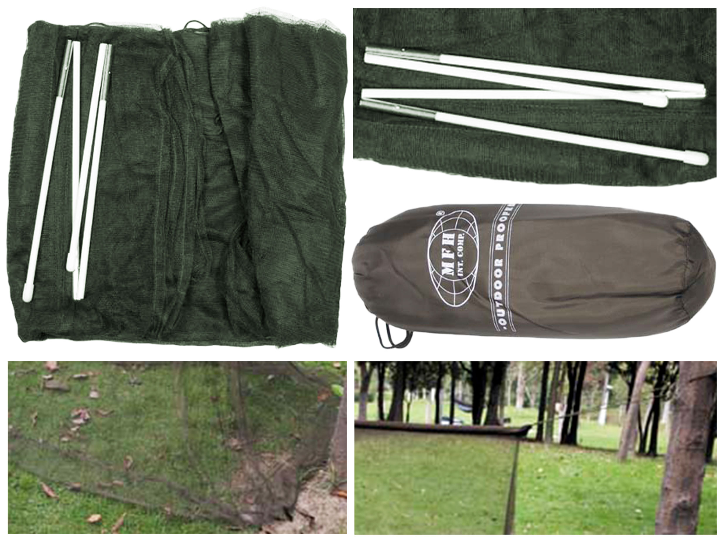 Moskitiera campingowa MFH - oliv (2x1,5x1 m) - obrazek 4