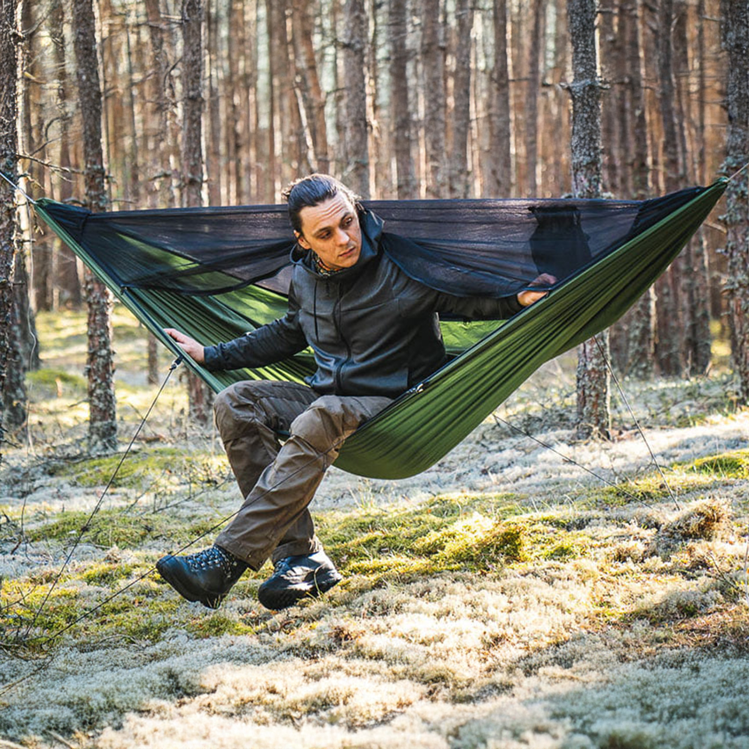 Hamak Lesovik Draka z zawieszeniem Sneka treetop green - obrazek 2