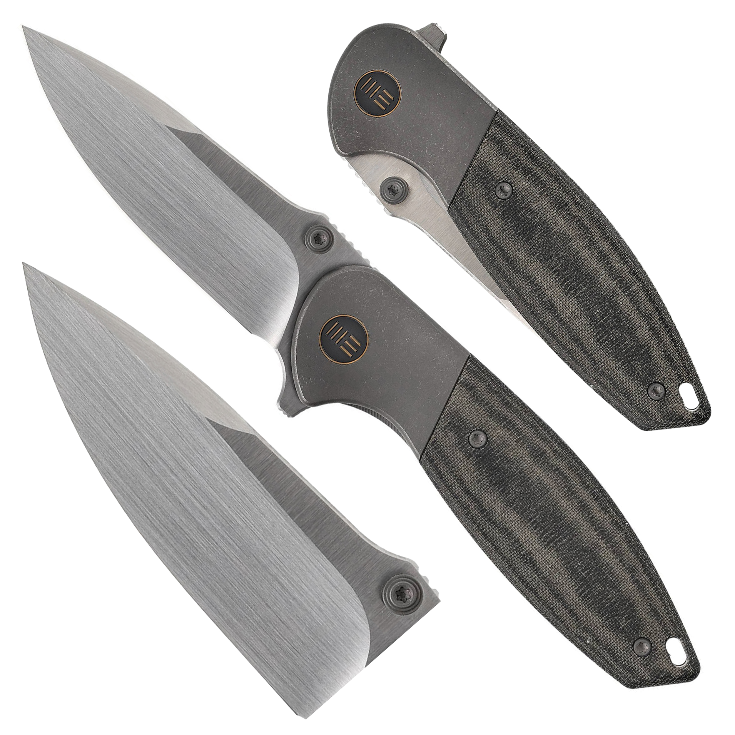 Nóż składany WE Knife Nitro Mini WE22015-3 gray / black micarta - obrazek 7