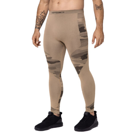 Legginsy męskie Spaio Military piaskowe M