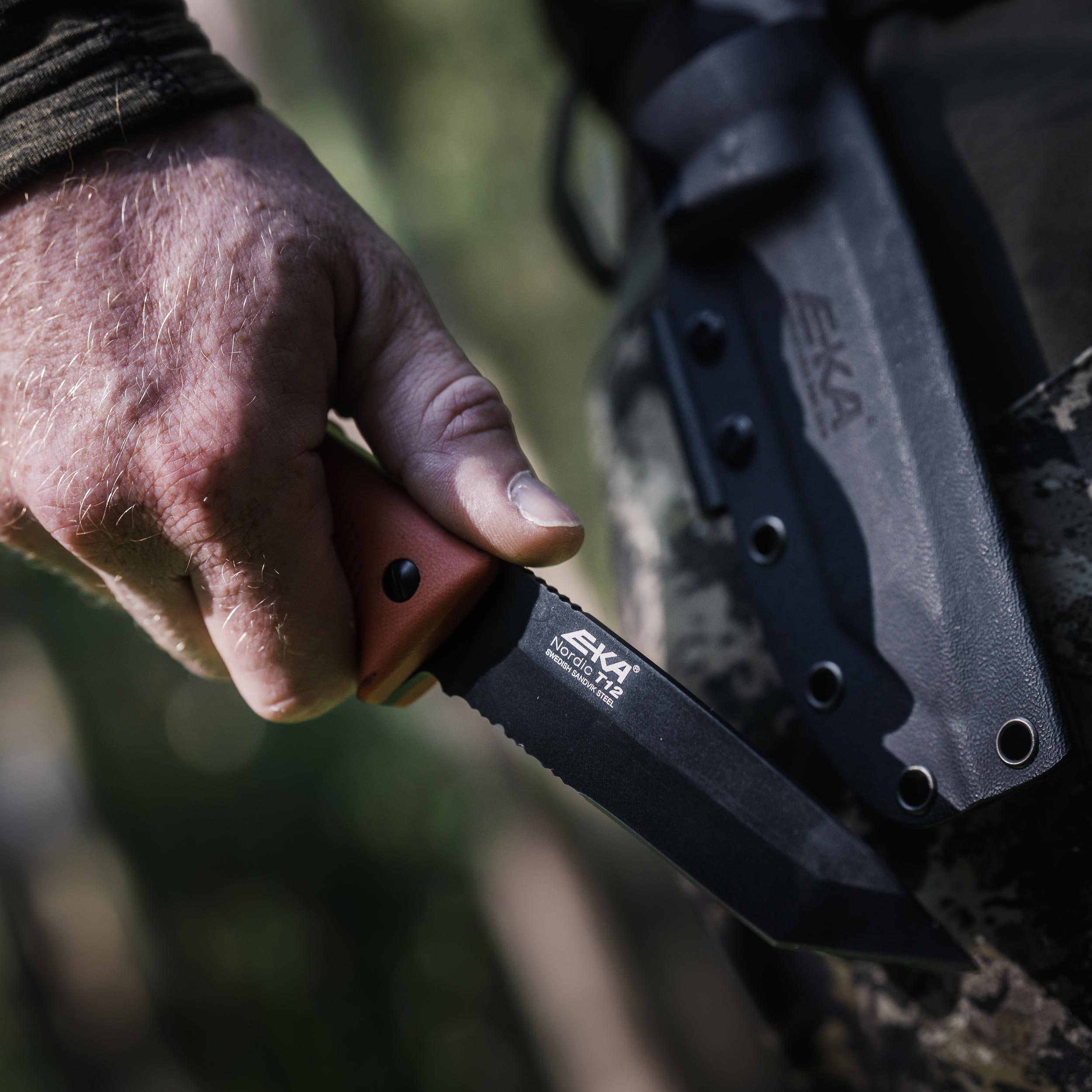 Nóż o stałej klindze Eka Nordic T12 pomarańczowy - obrazek 10