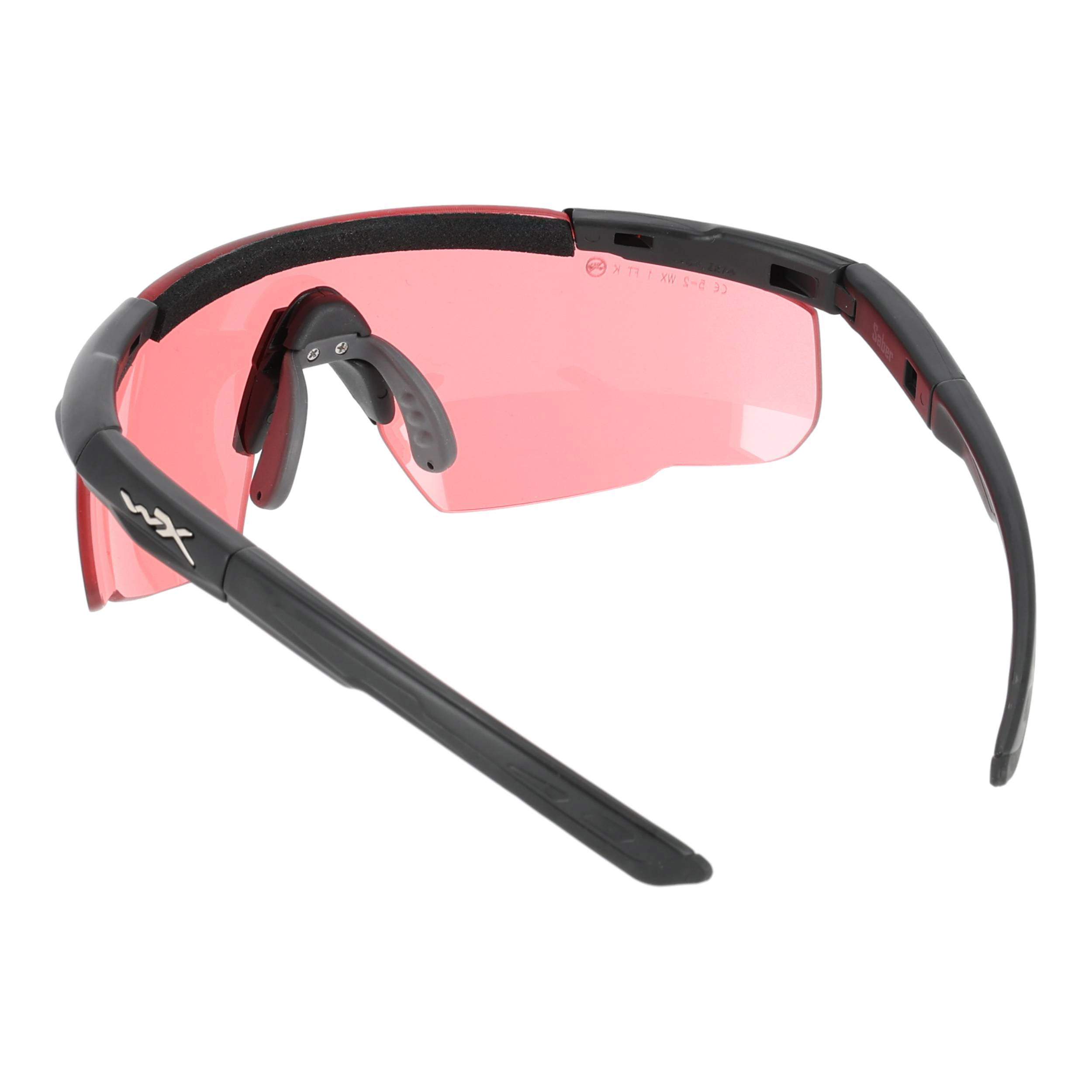 Okulary taktyczne Wiley X Saber Advanced 309 grey / rust / vermilion, czarne oprawki - obrazek 2