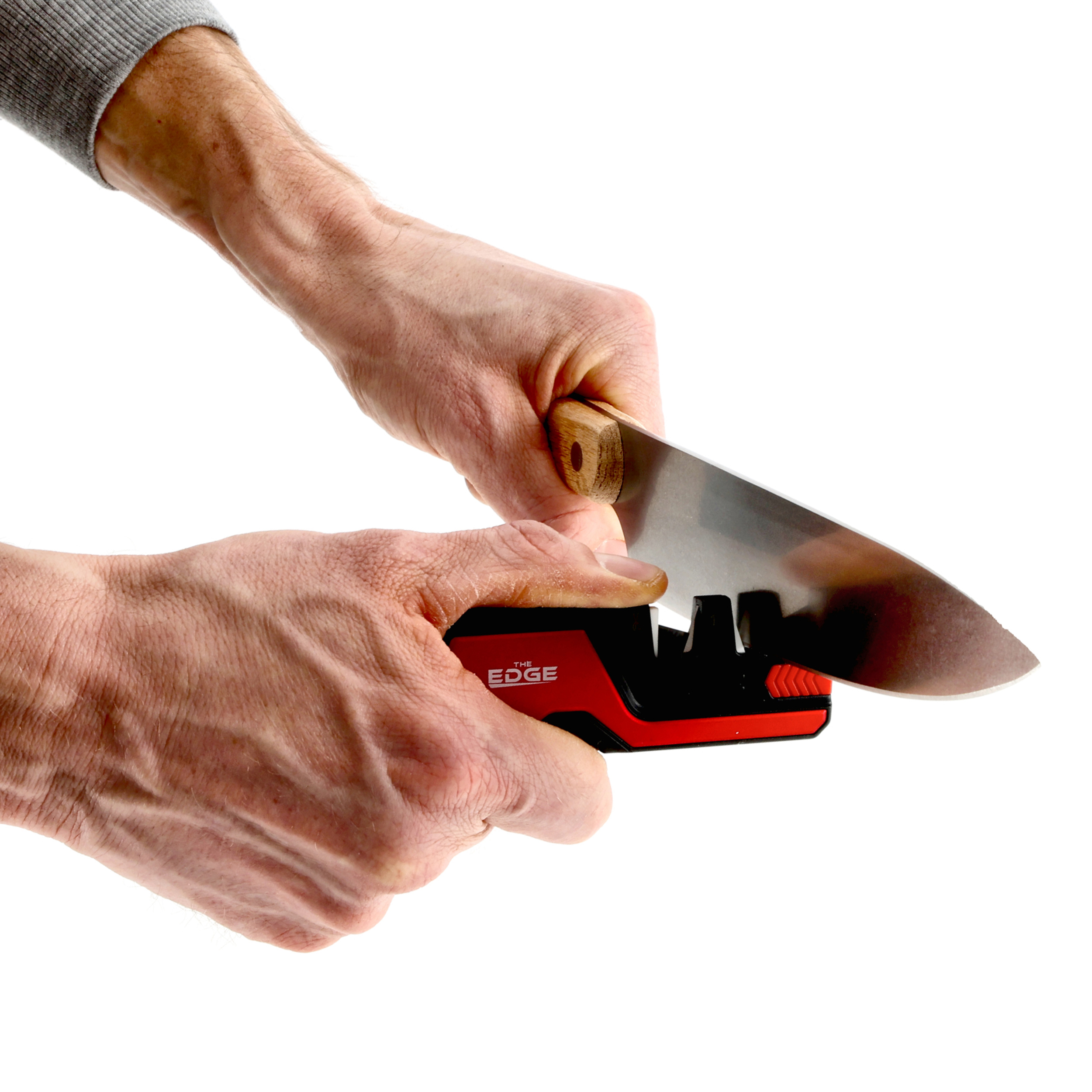 Ostrzałka do noży THE EDGE bushSHARP czerwona + krzesiwo - obrazek 8