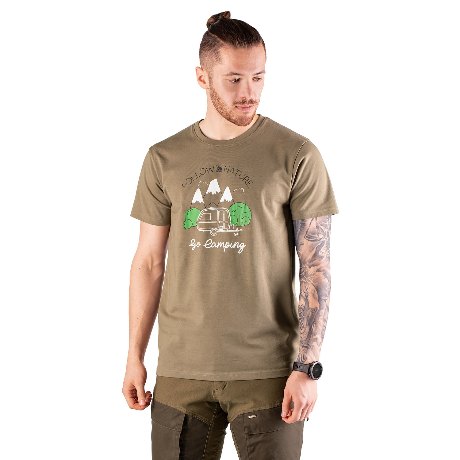 Koszulka męska Tagart FNT CAMP beżowa S - obrazek 2