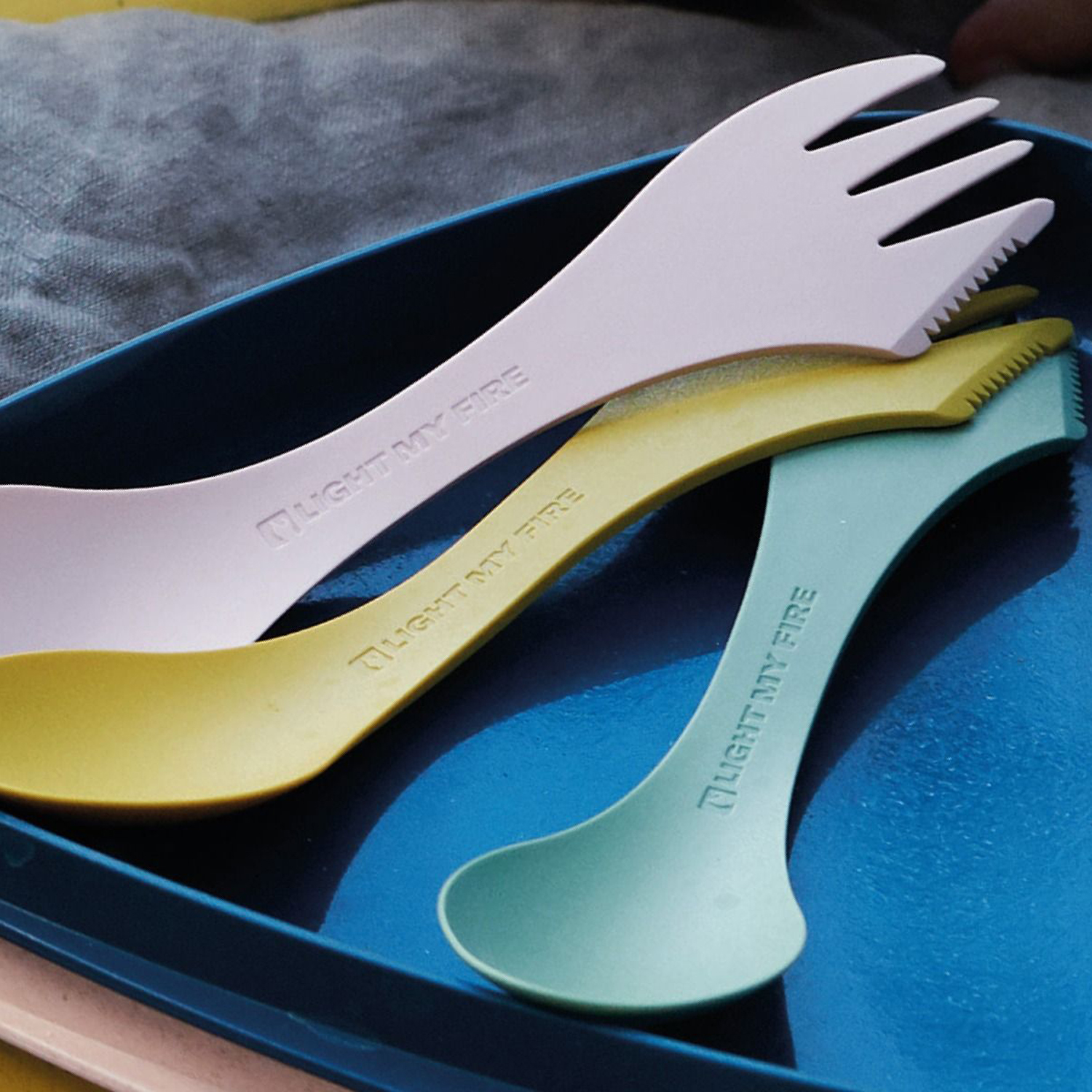 Łyżkowidelec Light My Fire Spork O Bio 4 sztuki żółty, granatowy, różowy, zielony - obrazek 3