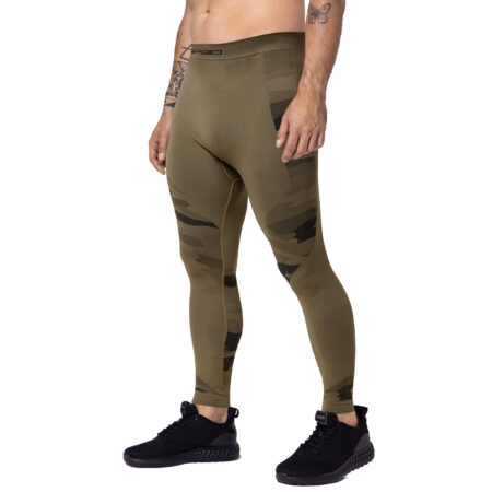 Legginsy męskie Spaio Military piaskowe zielone 2XL