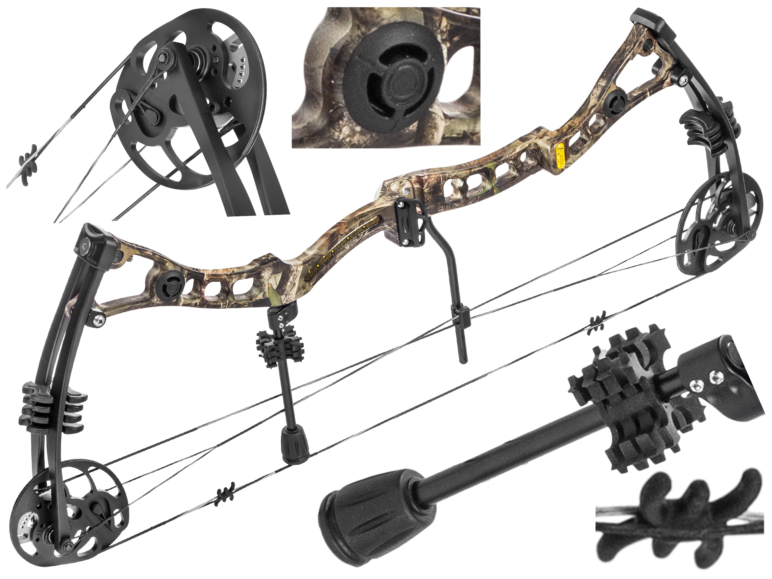 Łuk bloczkowy dla dorosłych Ek AXIS 2.5 CNC 30-70lb 32" kamuflaż - obrazek 8