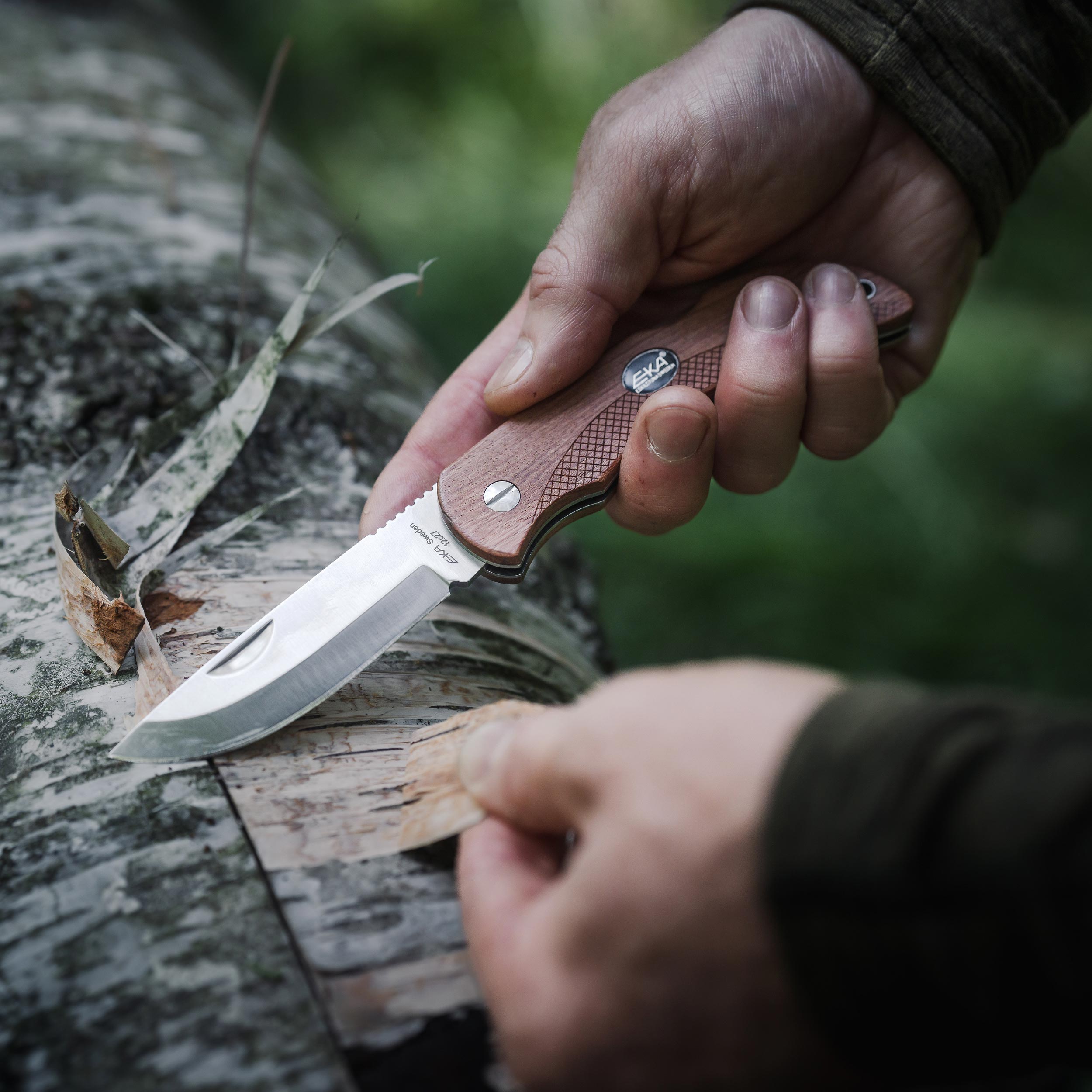 Nóż myśliwski składany Eka Swede 10 wood - obrazek 10