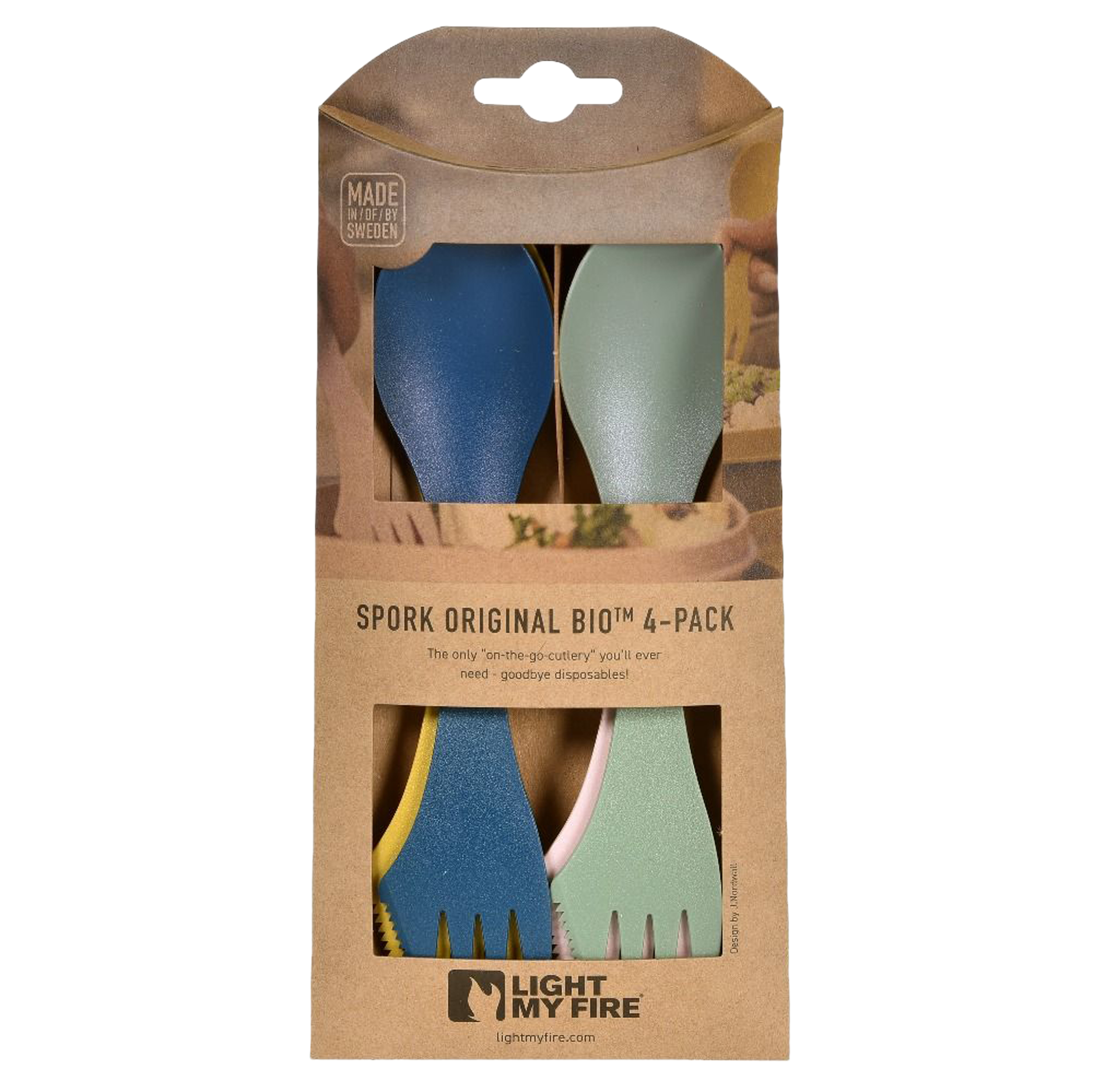 Łyżkowidelec Light My Fire Spork O Bio 4 sztuki żółty, granatowy, różowy, zielony - obrazek 2