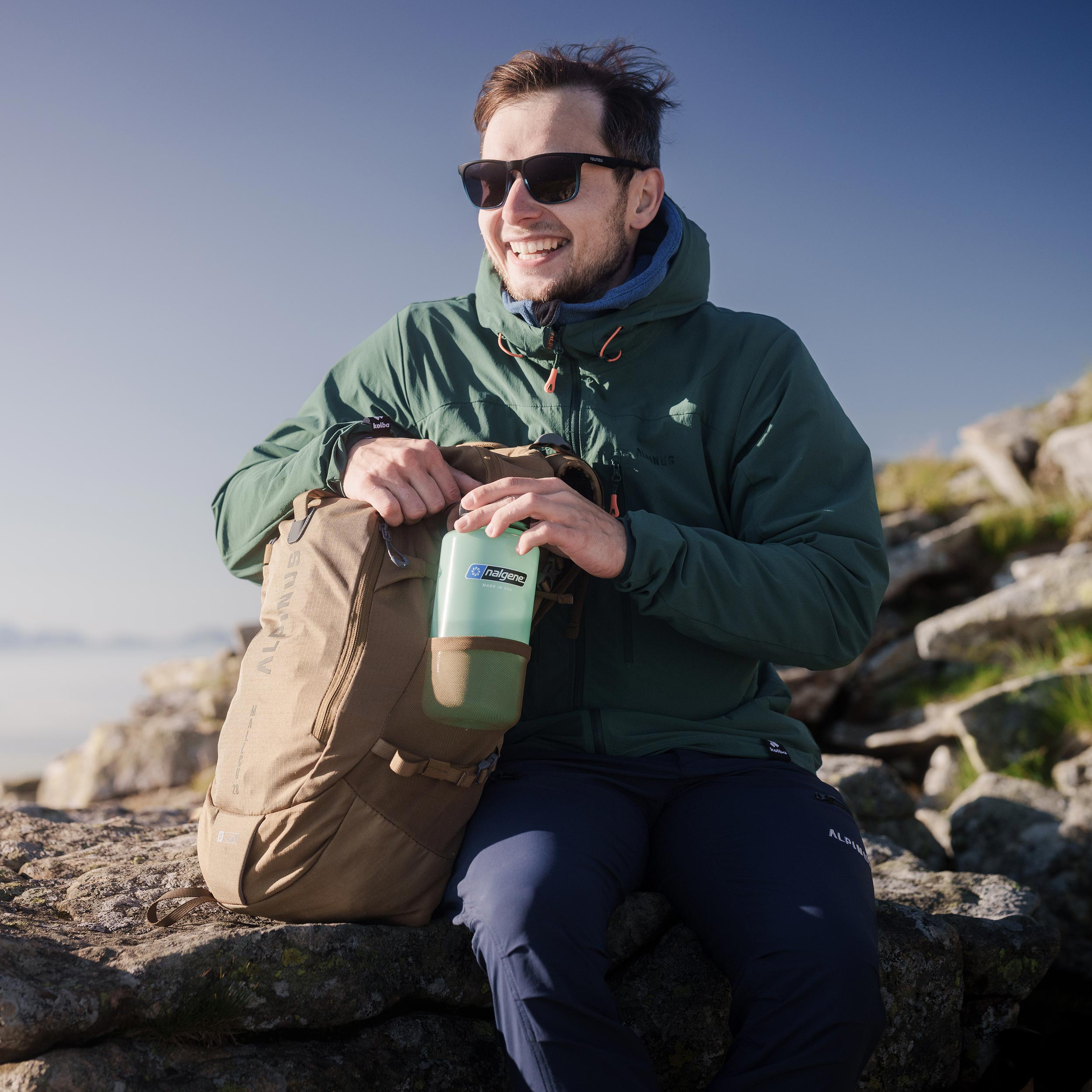 Butelka Nalgene Wide Mouth 1 l Glow Green - obrazek 6