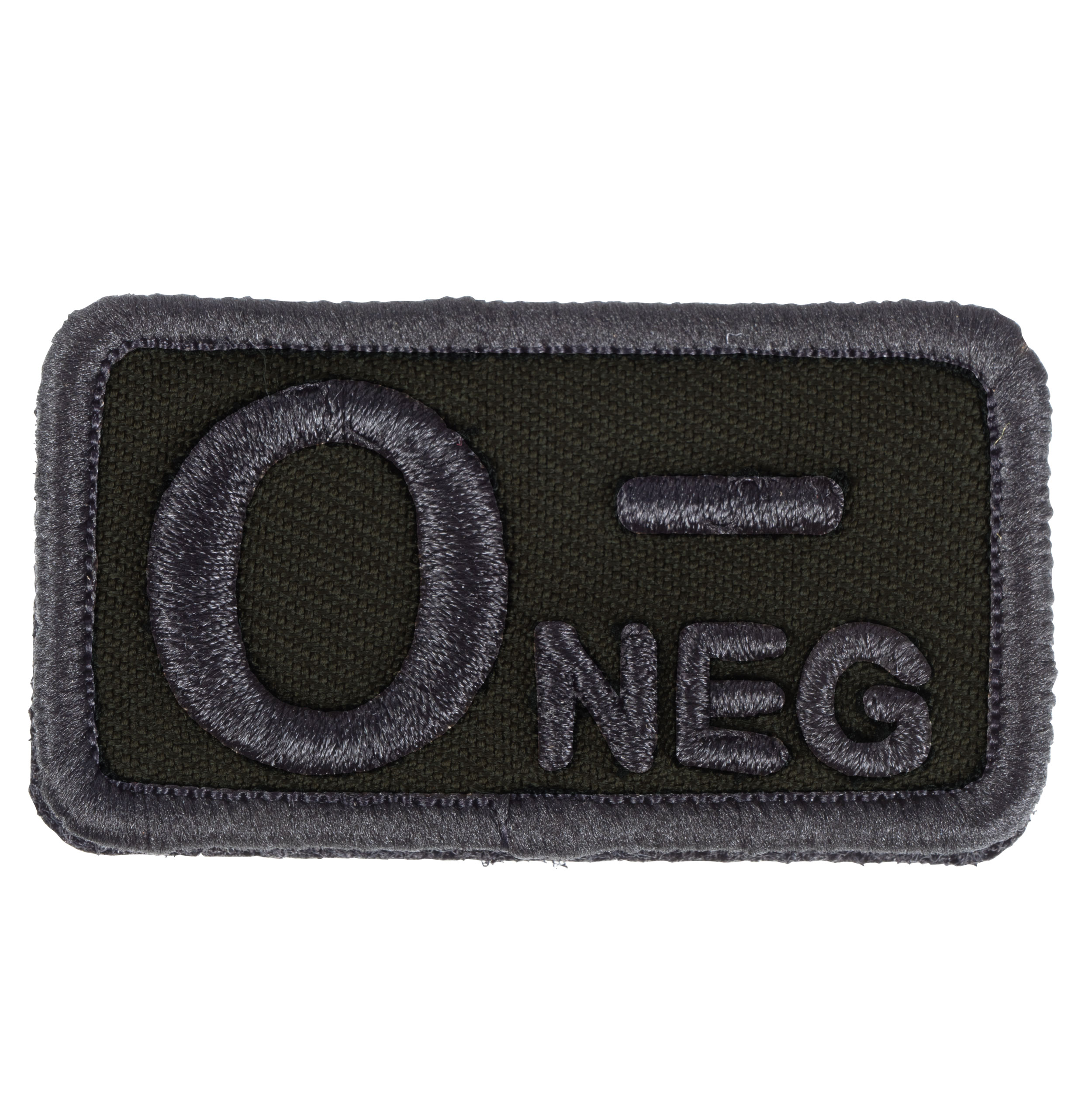 Emblemat na tkaninie narzepka grupa krwi 0 Minus zielony