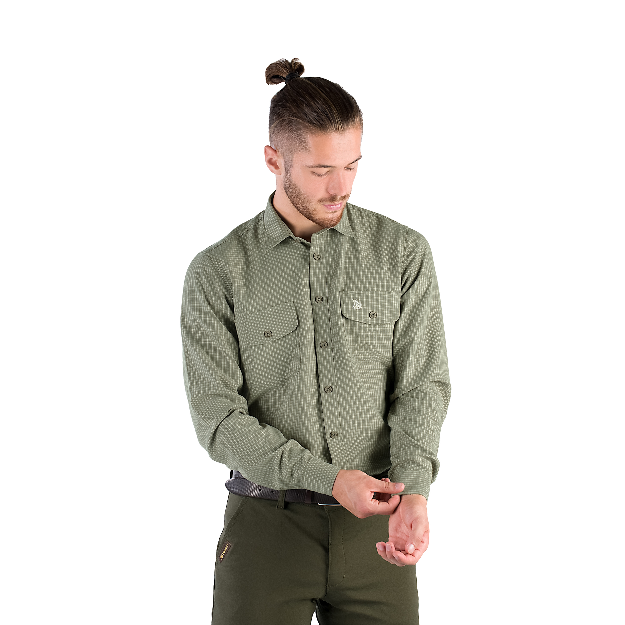 Koszula męska Tagart Sahara slim zielona L - obrazek 3