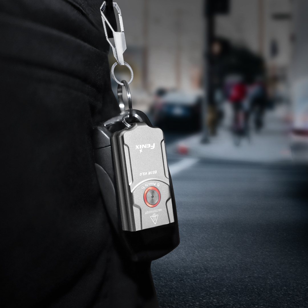 Latarka LED Fenix E03R V2.0 szara - obrazek 6