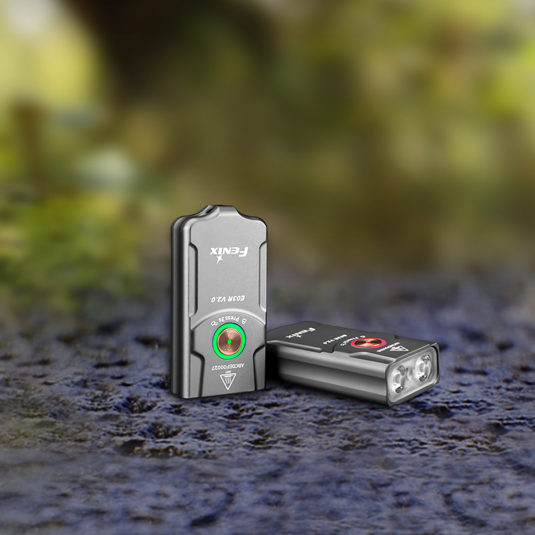 Latarka LED Fenix E03R V2.0 szara - obrazek 7