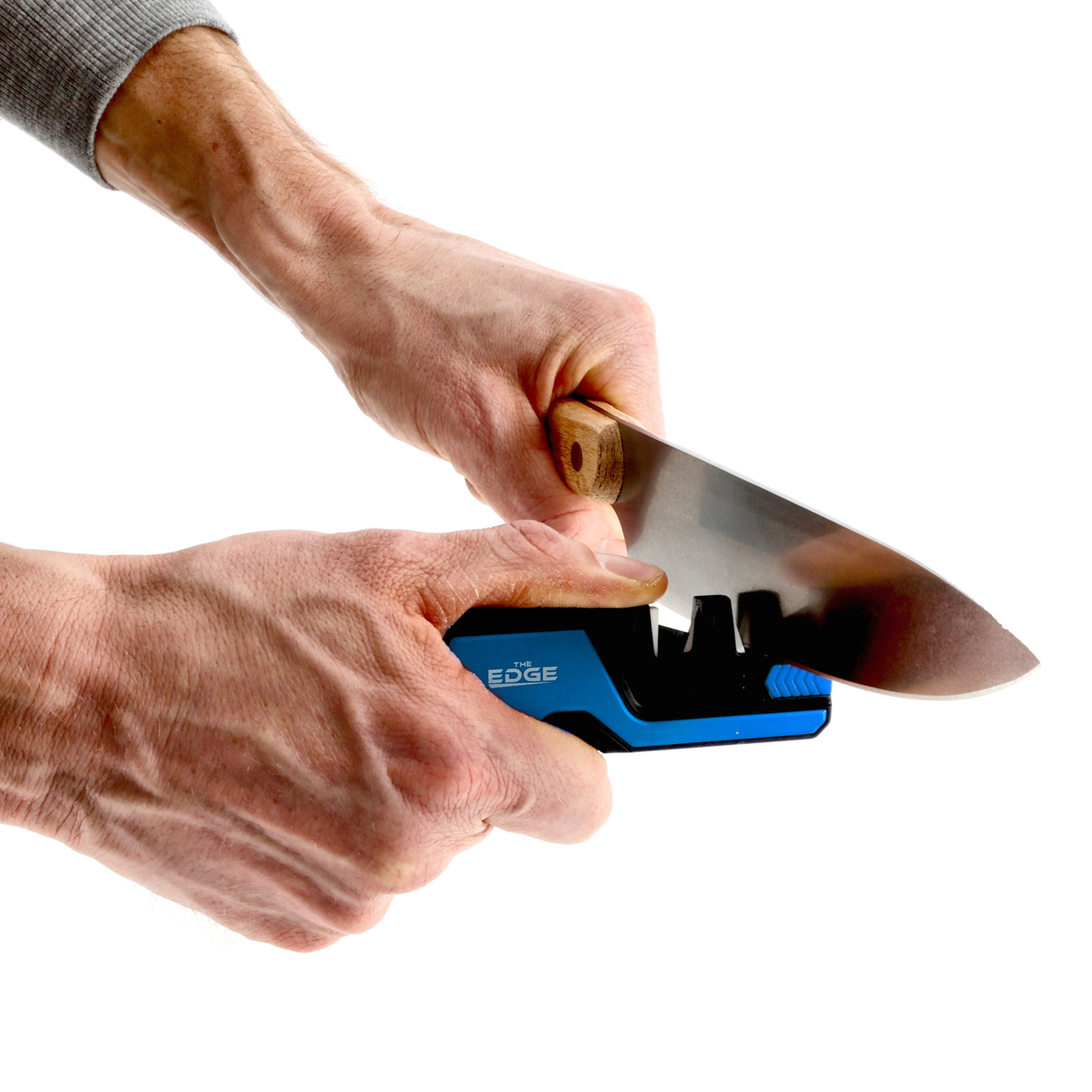 Ostrzałka do noży THE EDGE bushSHARP niebieska + krzesiwo - obrazek 8