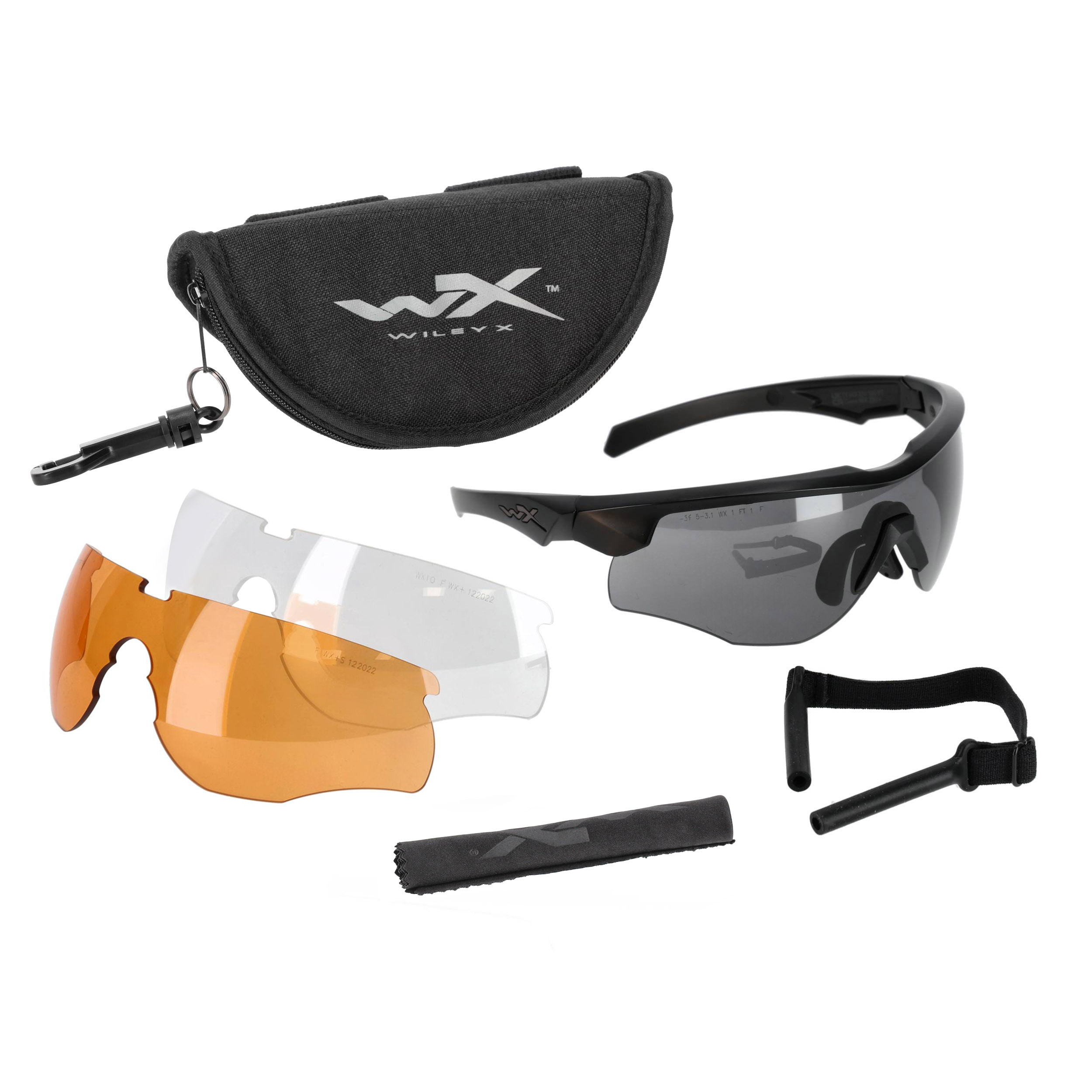 Okulary taktyczne Wiley X Rogue 2852 grey / clear / rust, czarne oprawki - obrazek 4