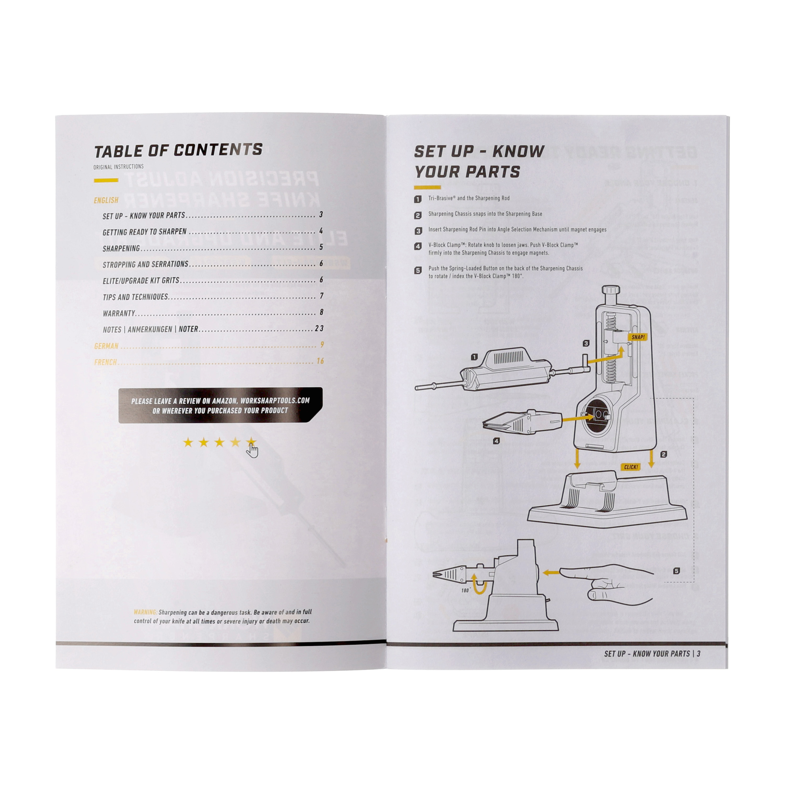 Ostrzałka do noży Work Sharp Precision Adjust Elite + stabilizator - obrazek 9